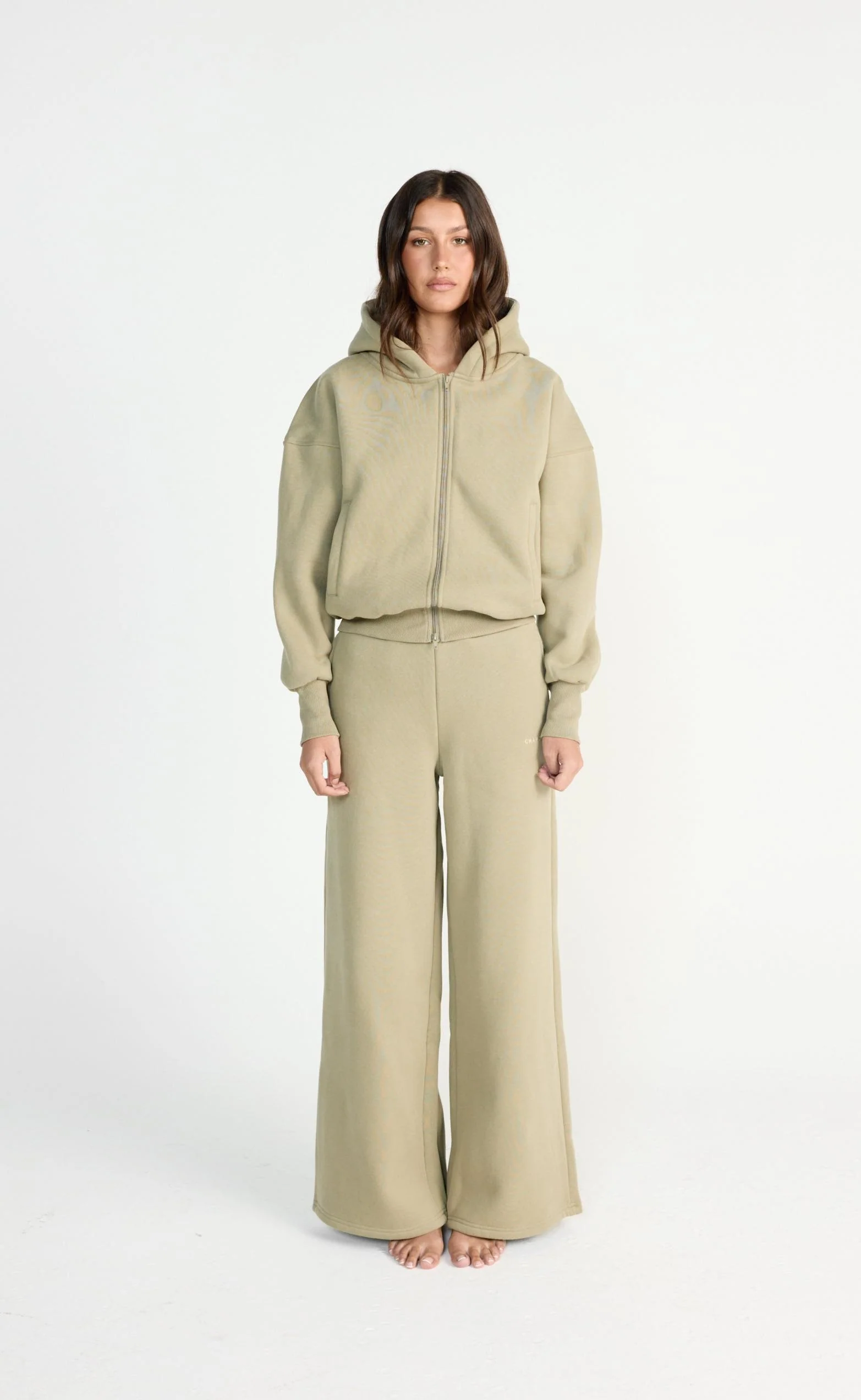 River Wide Leg Tracksuit Pants (Matcha) - Image 4