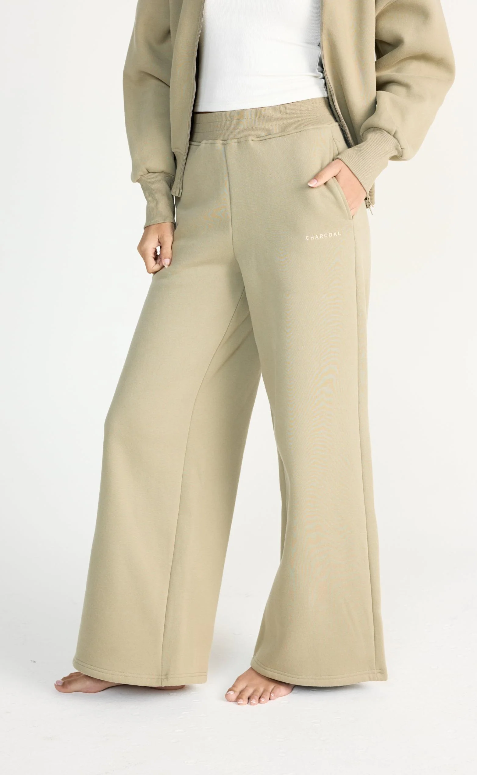 River Wide Leg Tracksuit Pants (Matcha) - Image 5