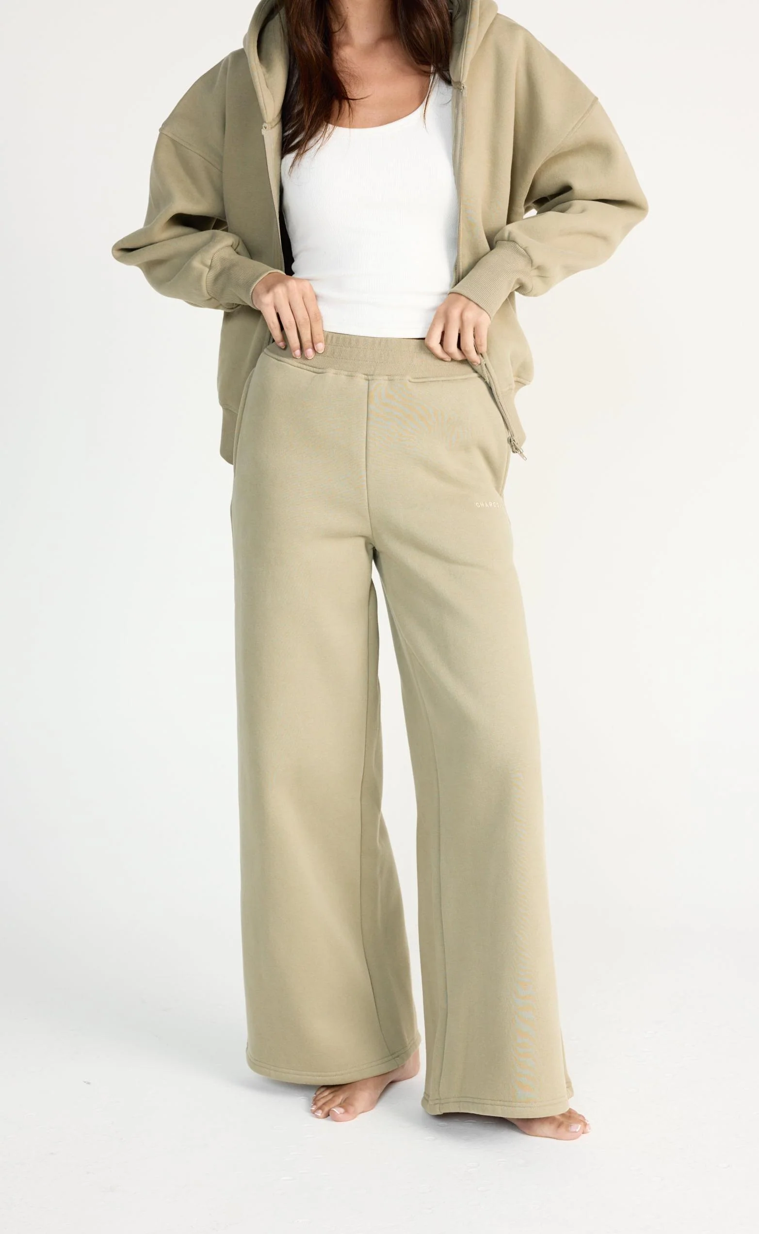 River Wide Leg Tracksuit Pants (Matcha) - Image 6
