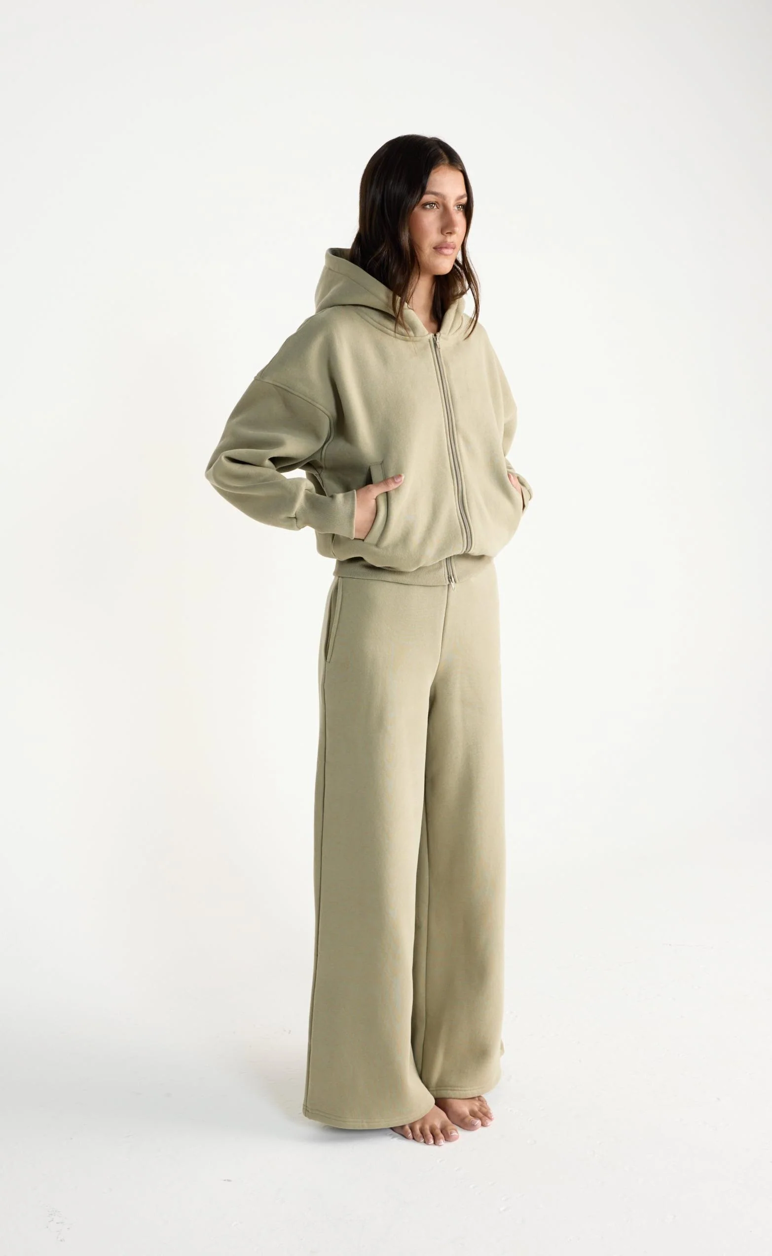 River Wide Leg Tracksuit Pants (Matcha) - Image 7