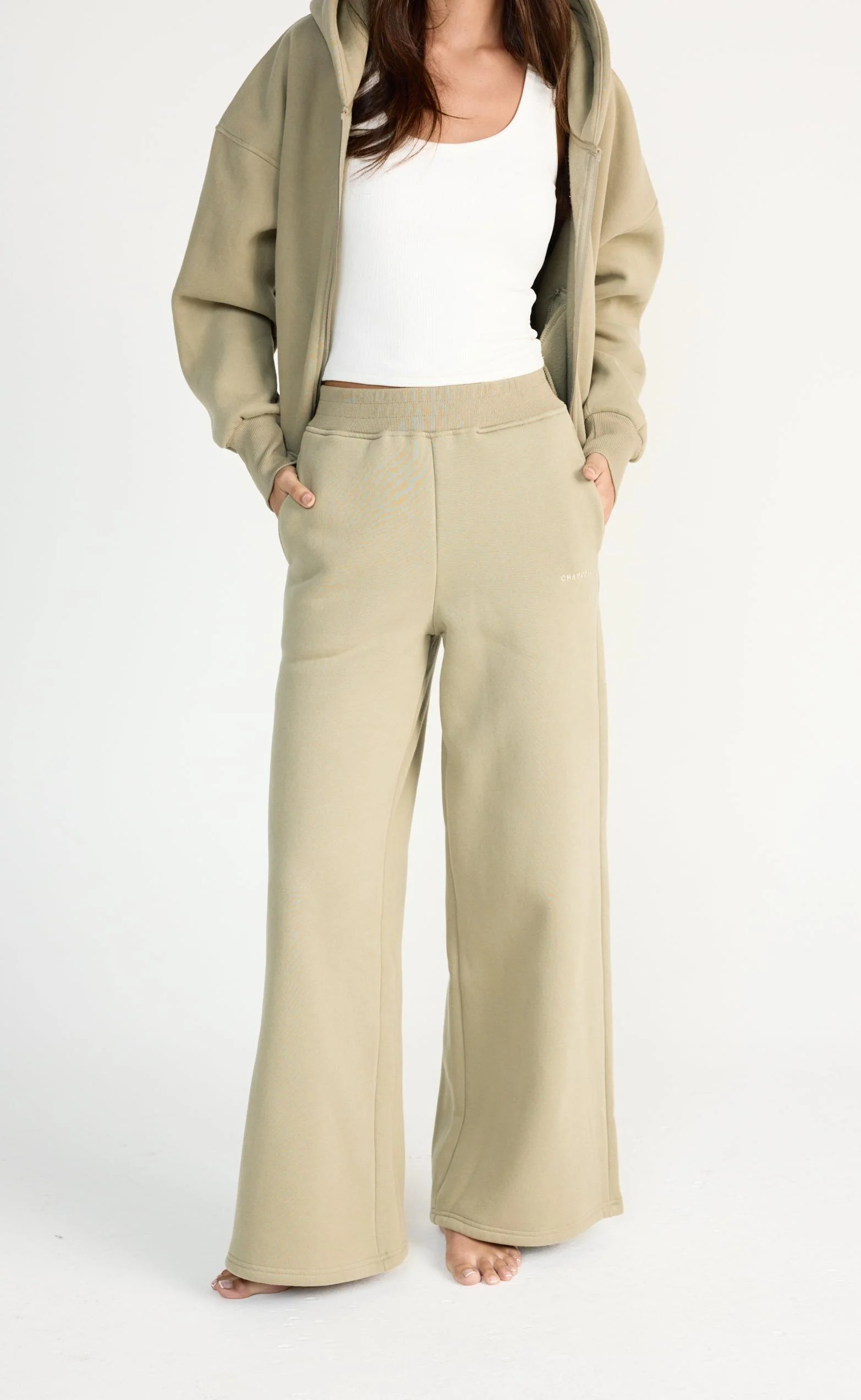 River Wide Leg Tracksuit Pants (Matcha) - Image 8