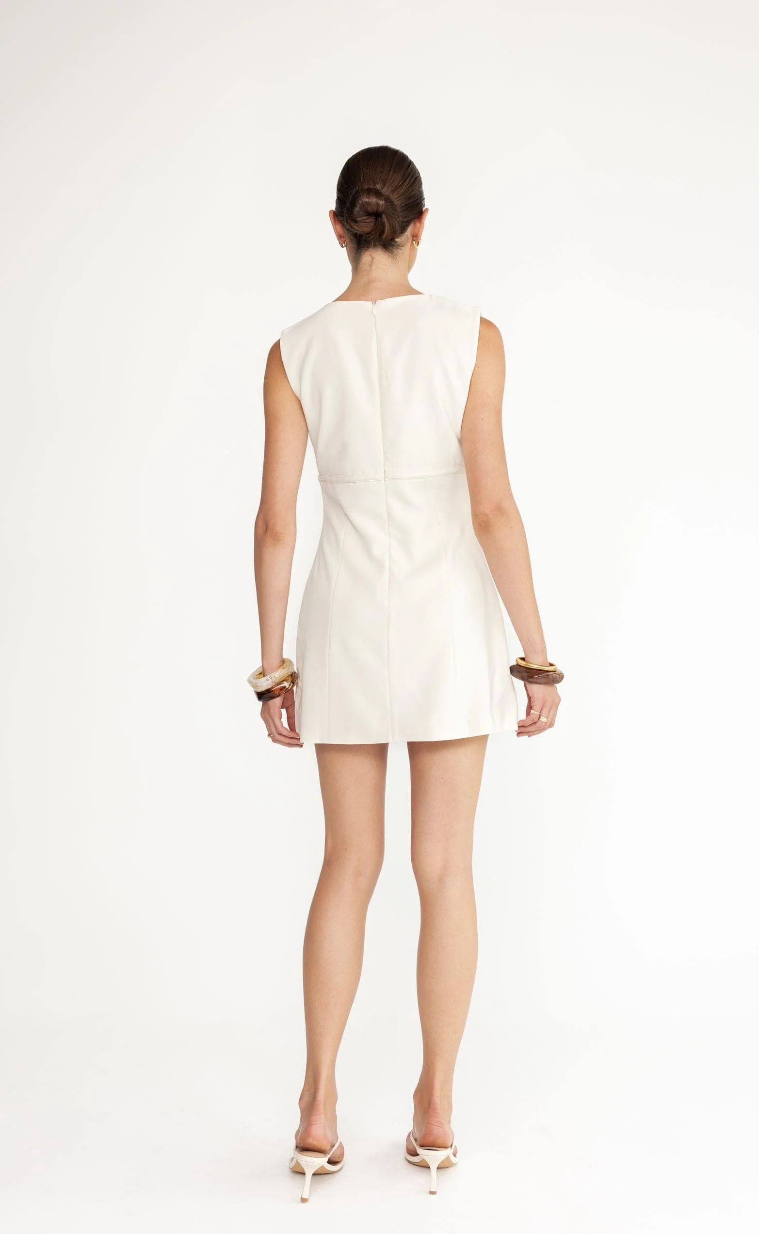 Rukaya Mini Dress (Oat) - Image 6