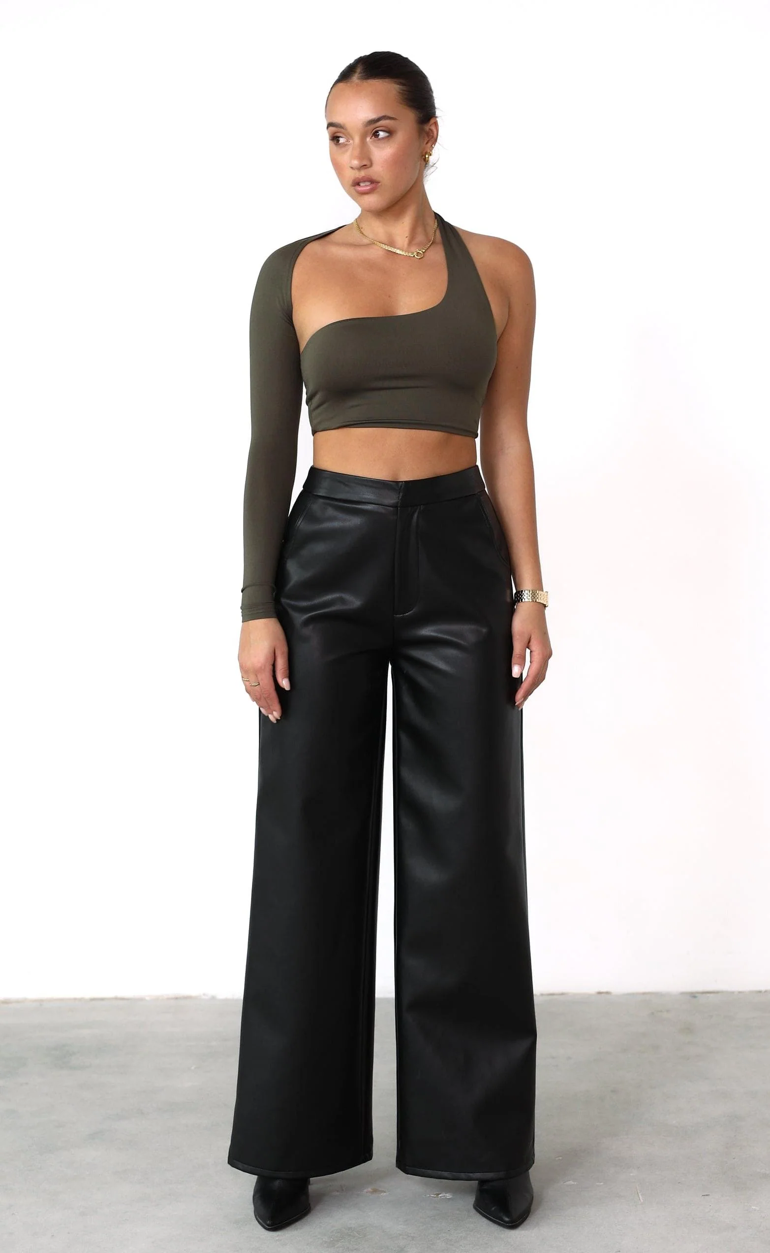 Ryleigh Crop Top (Burnt Olive) - Image 2