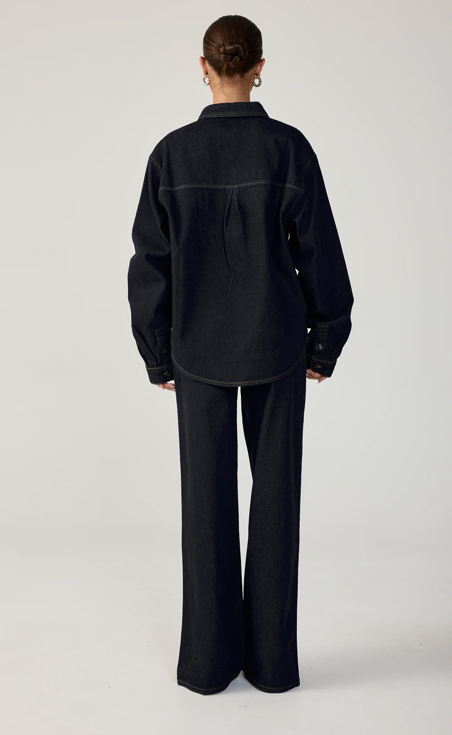 Saloon Denim Shirt (Navy Blue Denim) - Image 4