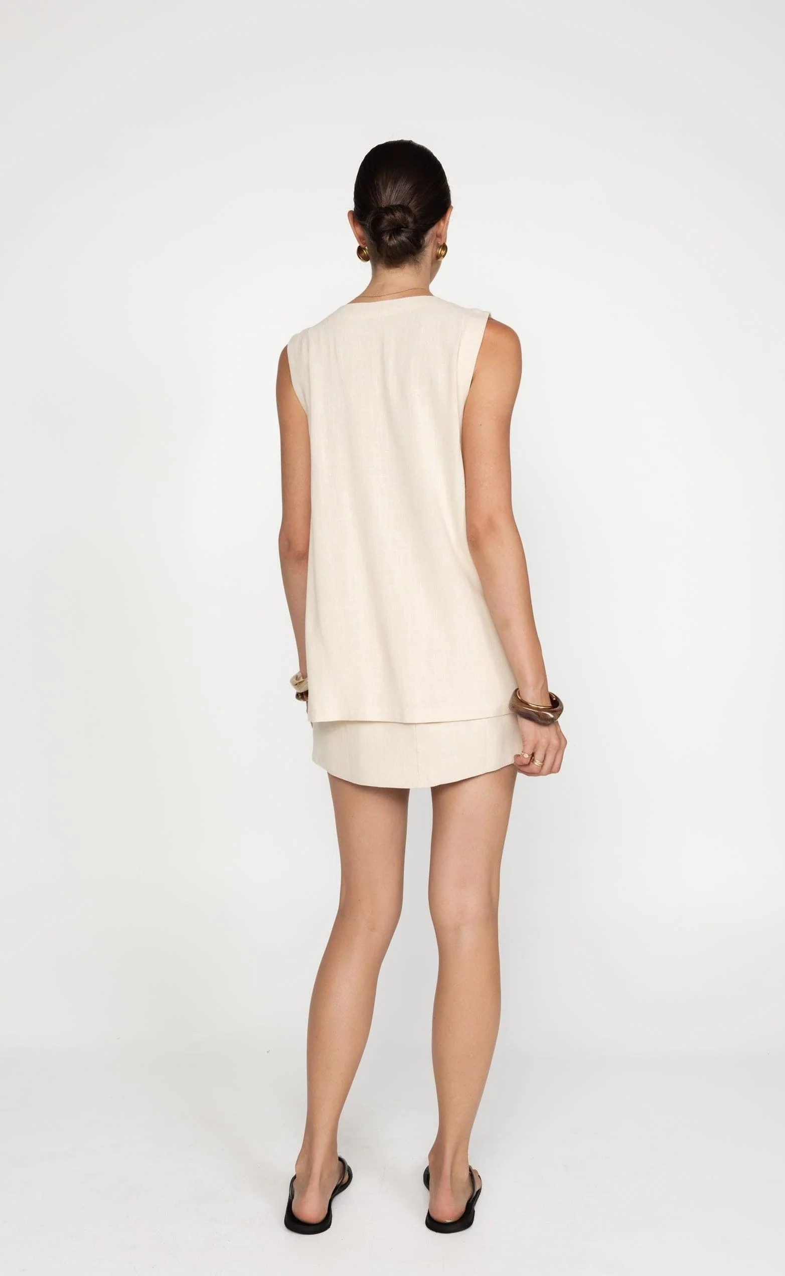 Sandra Mini Skirt (Latte) - Image 5