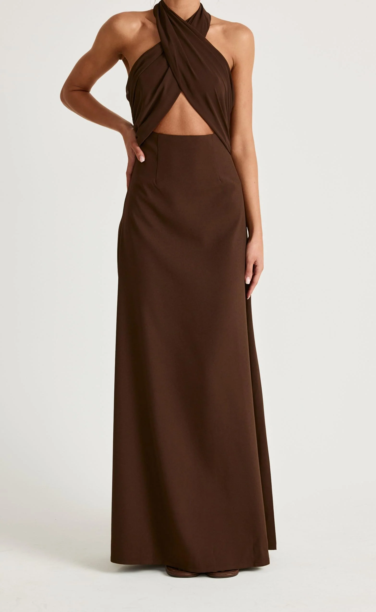 Sara Maxi Dress (Chocolate) - Image 3