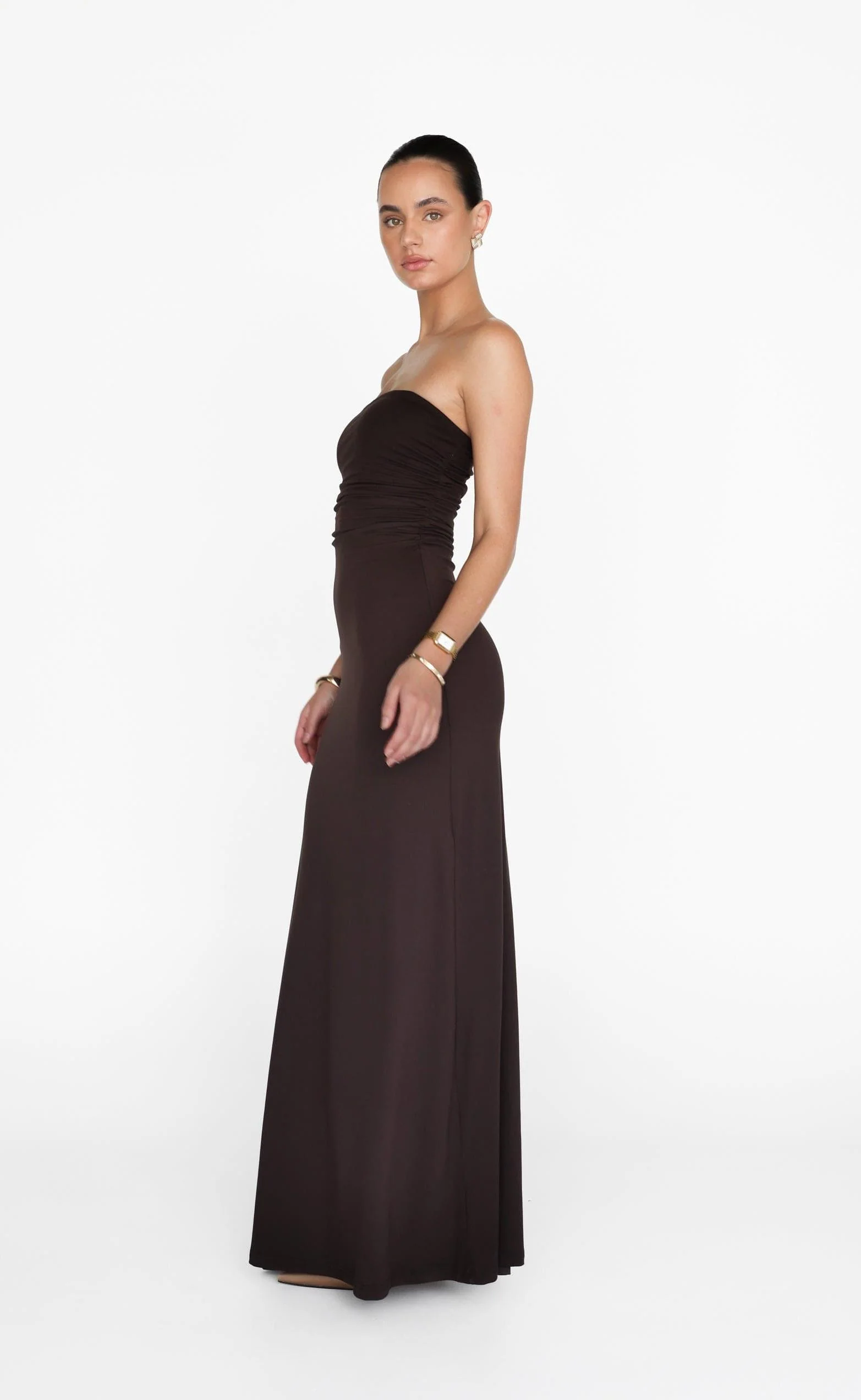 Sarie Maxi Dress (Chocolate) - Image 3