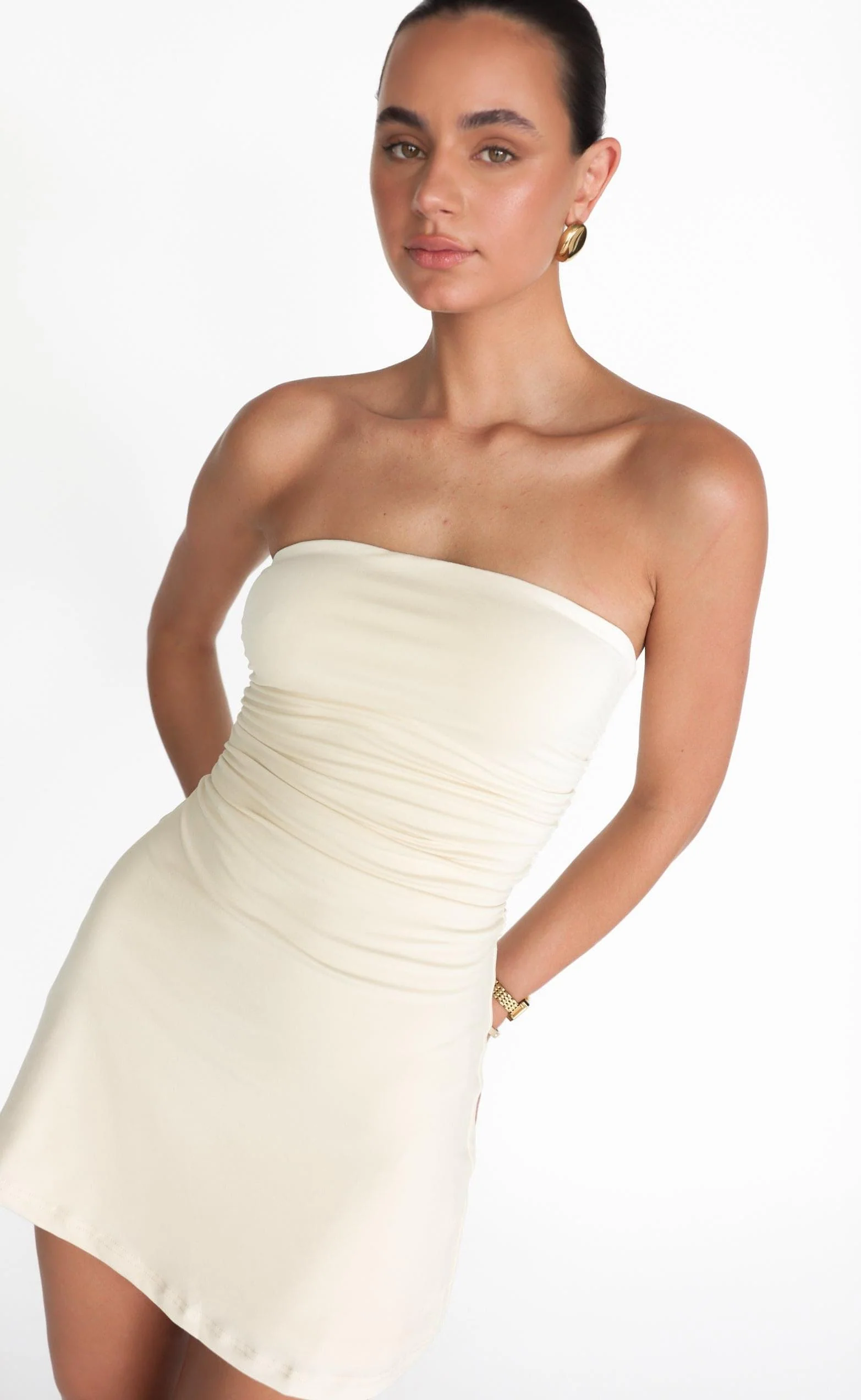 Sarie Mini Dress (Oat) - Image 5