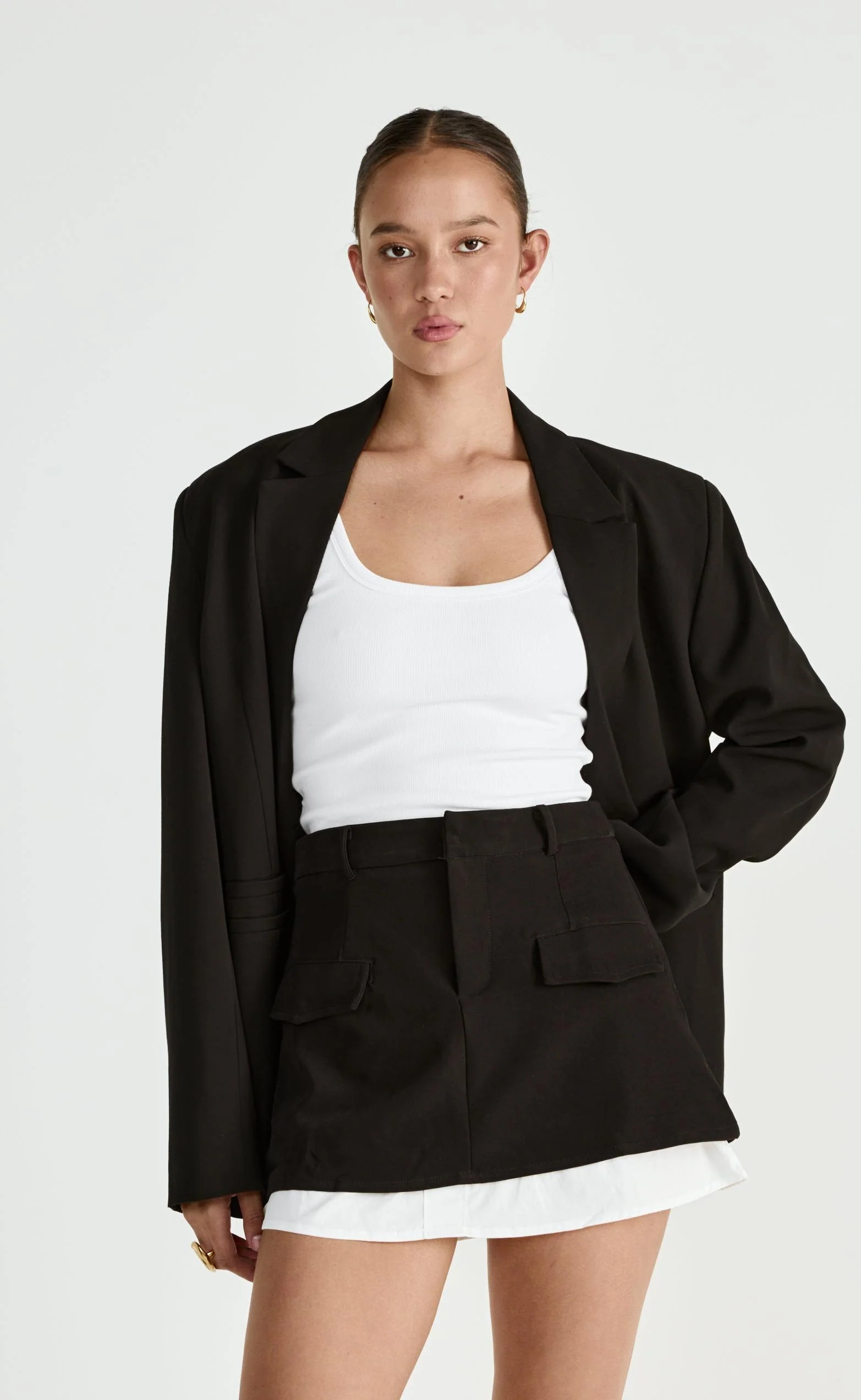 Scarlette Mini Skirt (Black) - Image 2