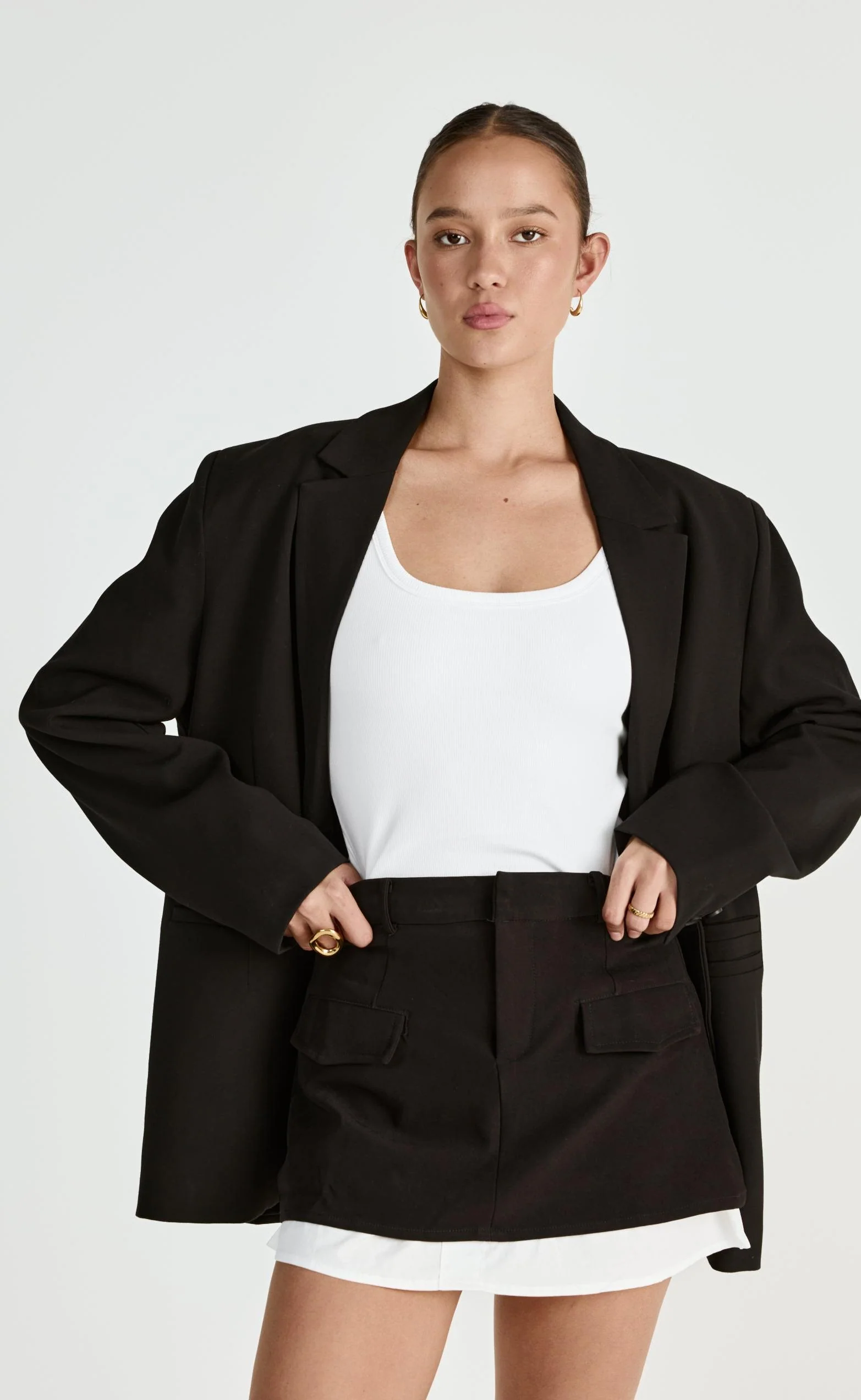 Scarlette Mini Skirt (Black) - Image 3