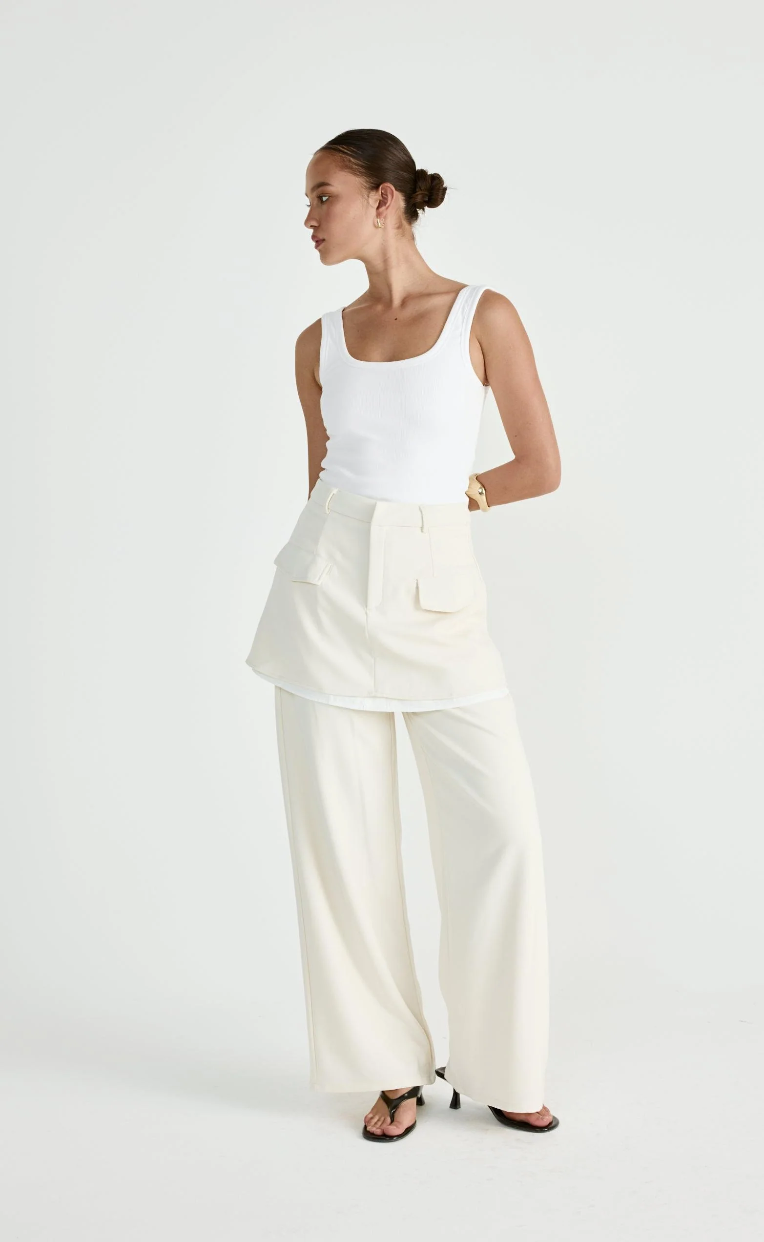 Scarlette Mini Skirt (Oat) - Image 4