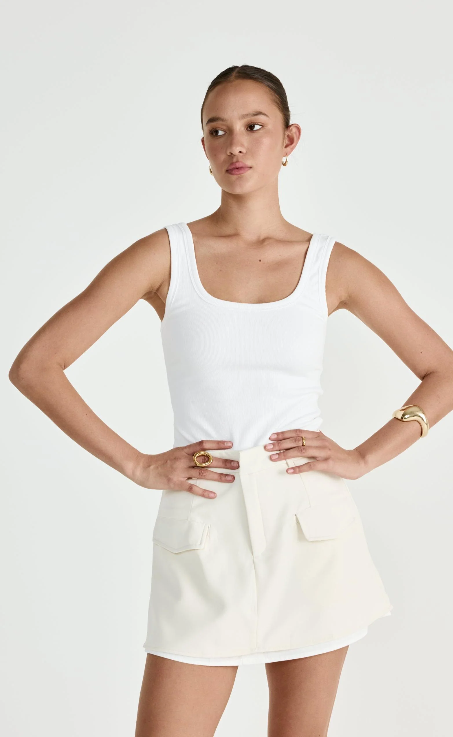 Scarlette Mini Skirt (Oat) - Image 9