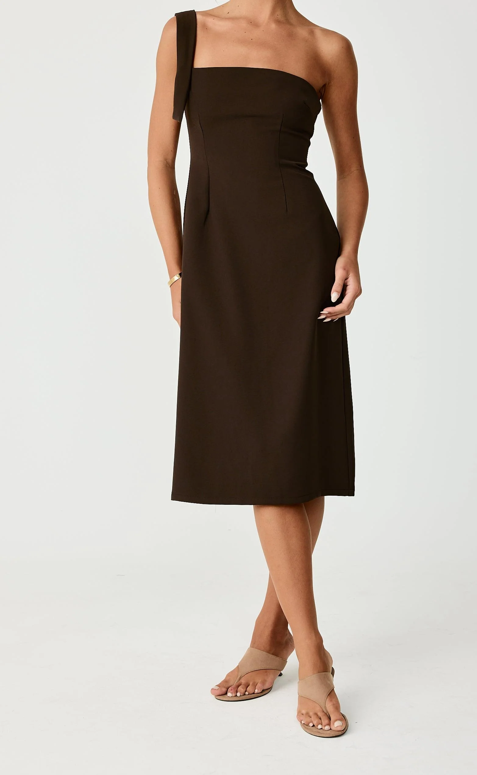 Sebel Midi Dress (Chocolate) - Image 2