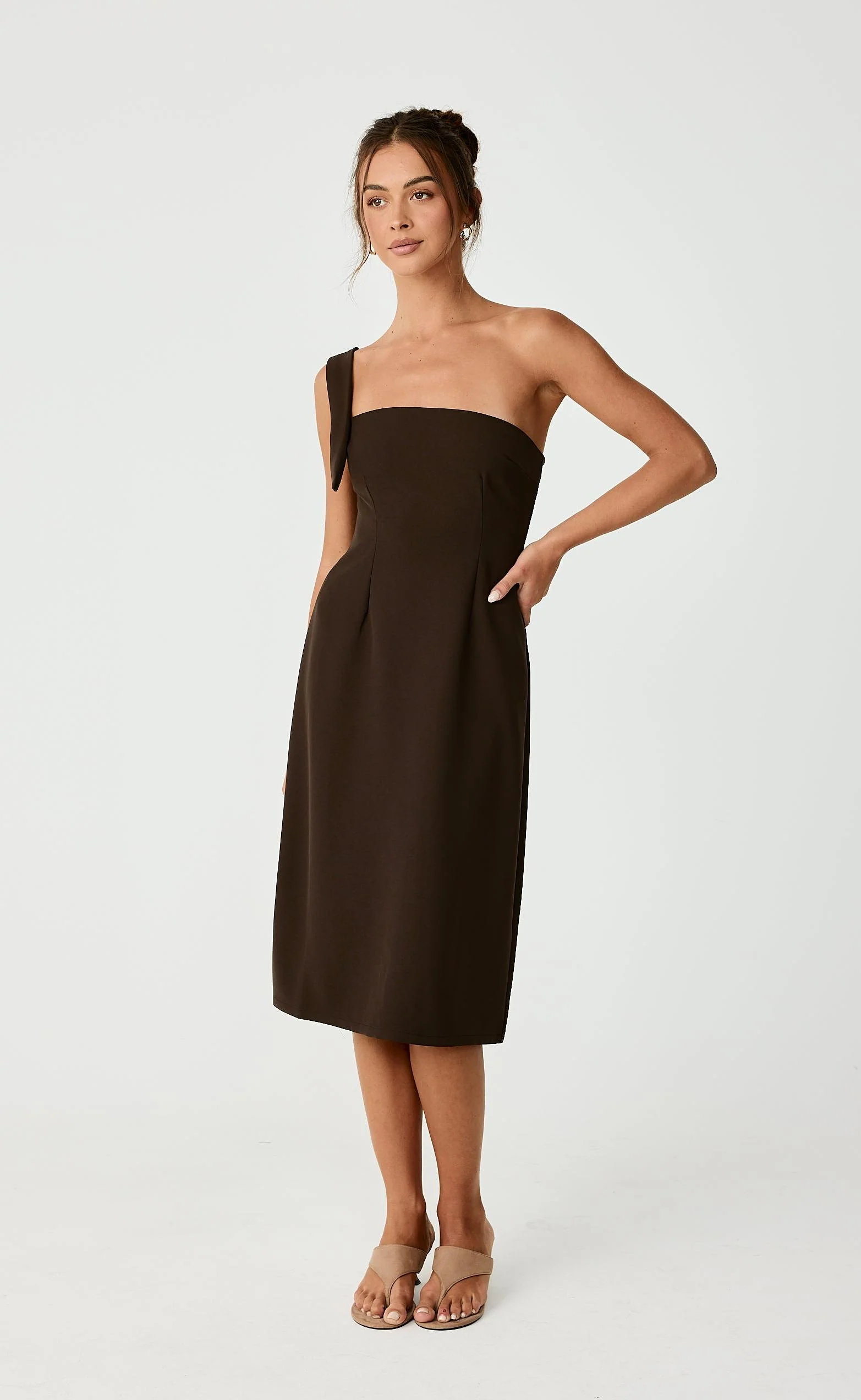 Sebel Midi Dress (Chocolate) - Image 6