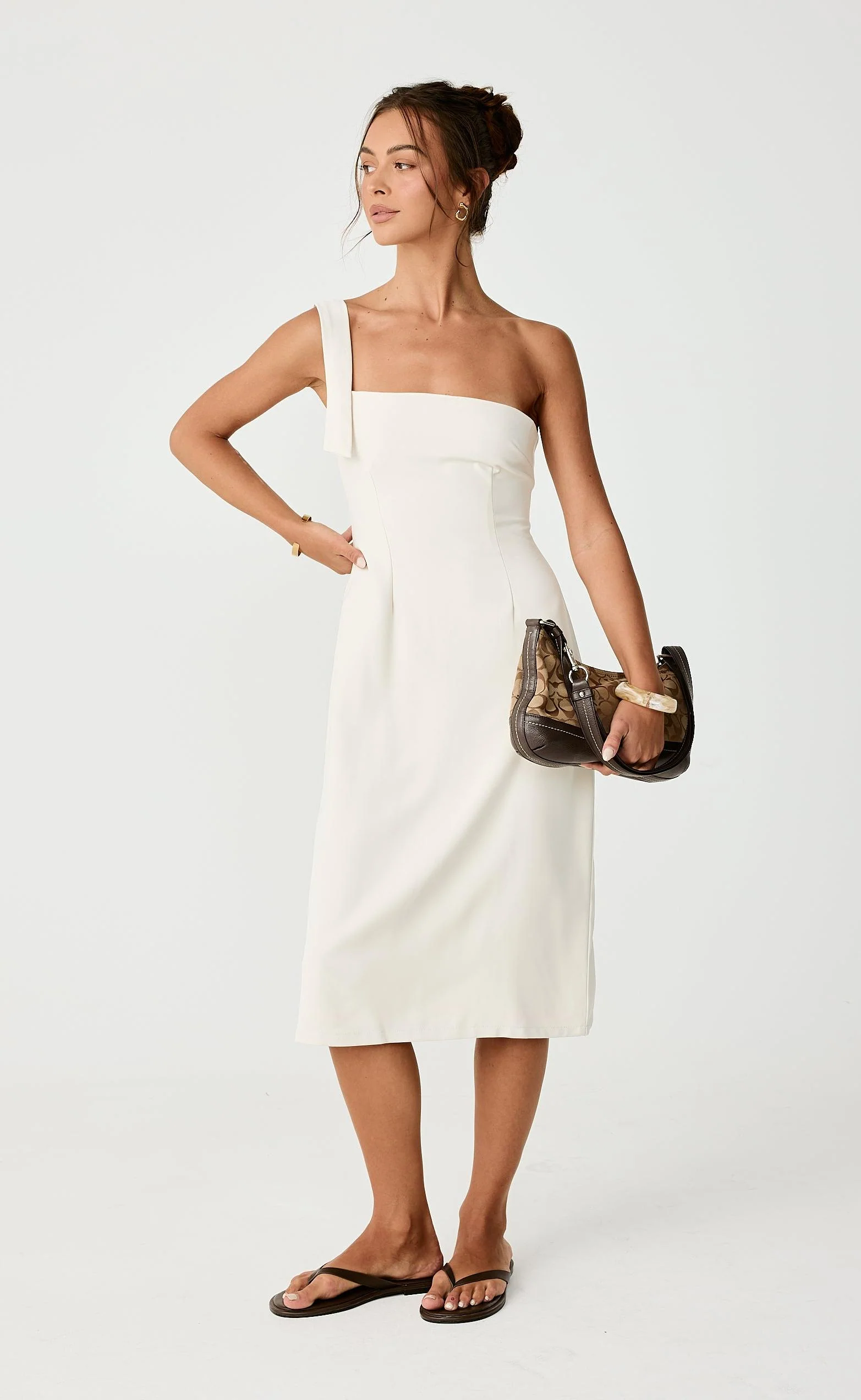 Sebel Midi Dress (Oat) - Image 5