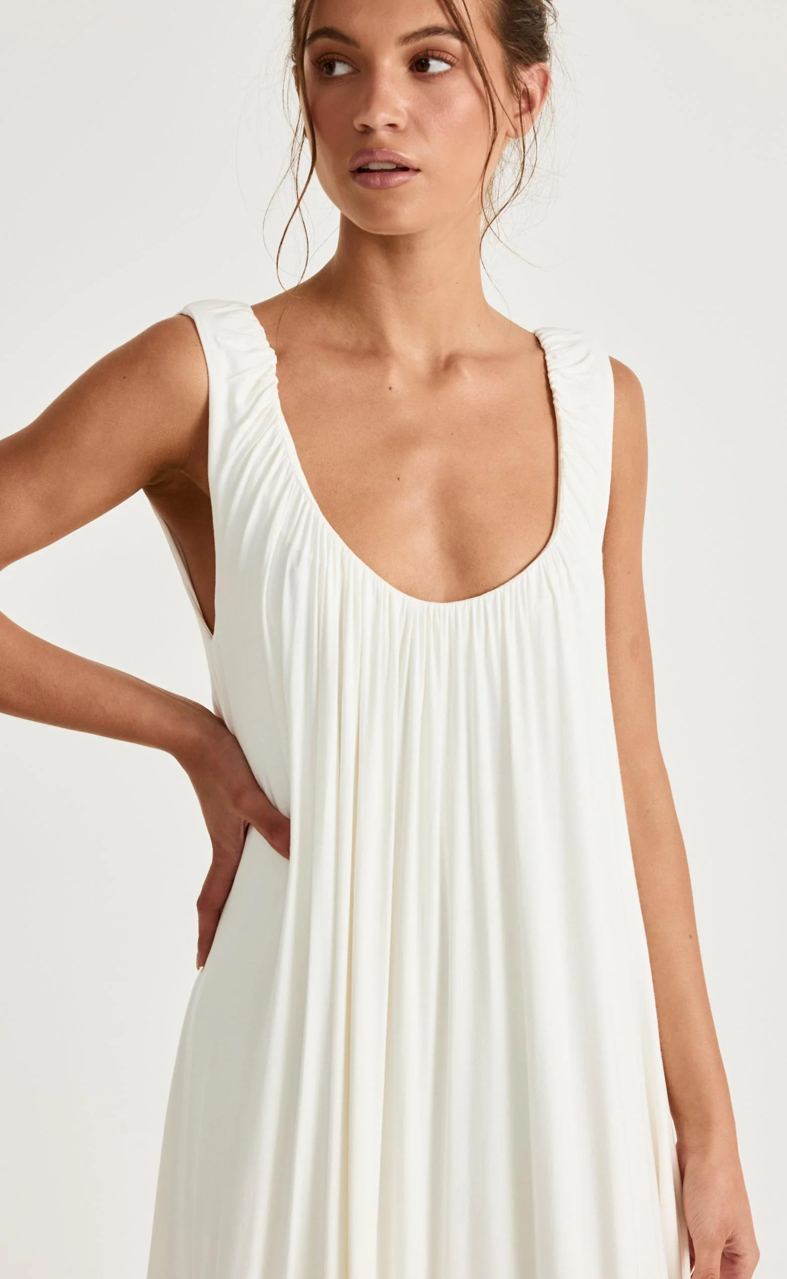 Selena Maxi Dress (Off White) - Image 4