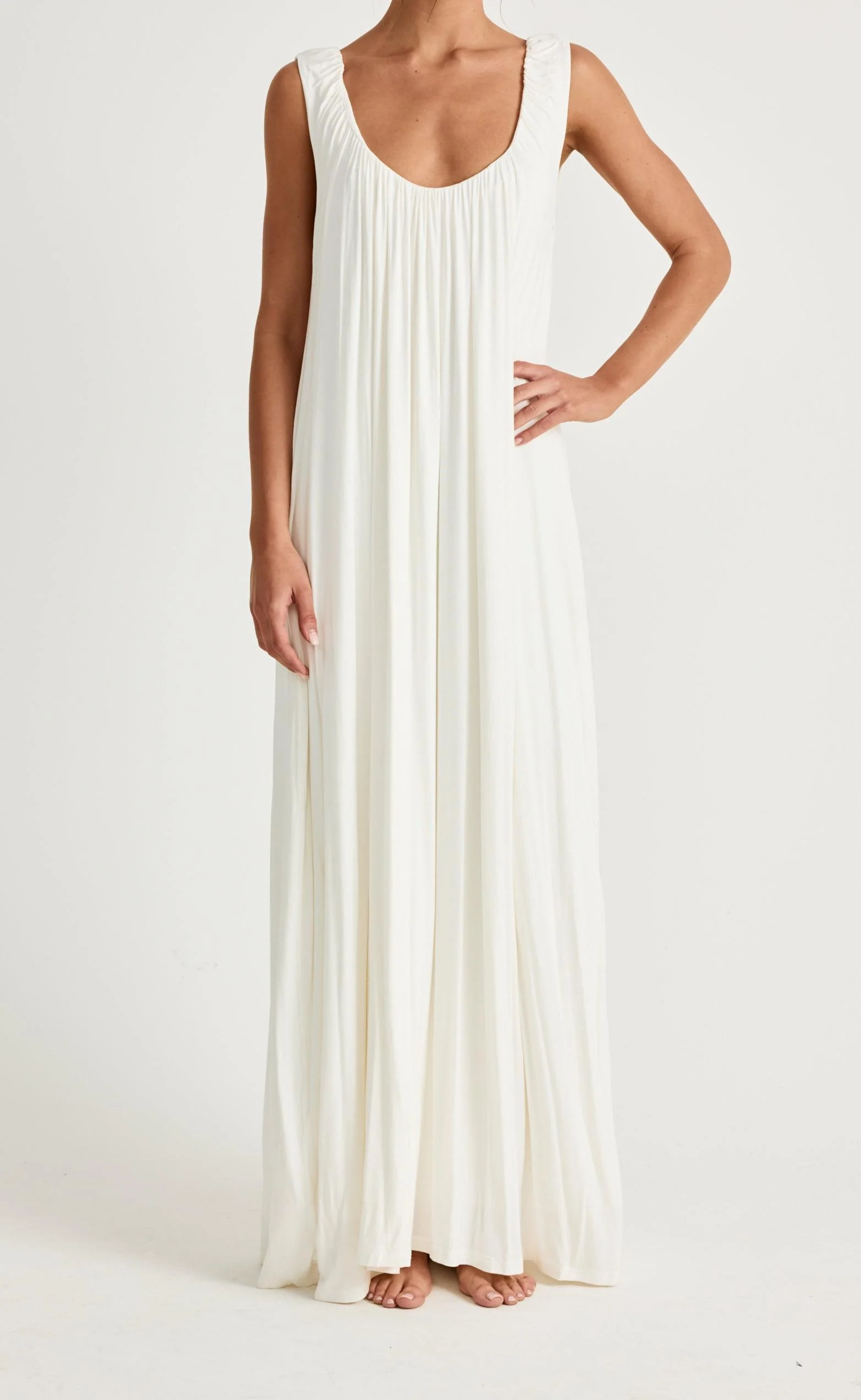 Selena Maxi Dress (Off White) - Image 8