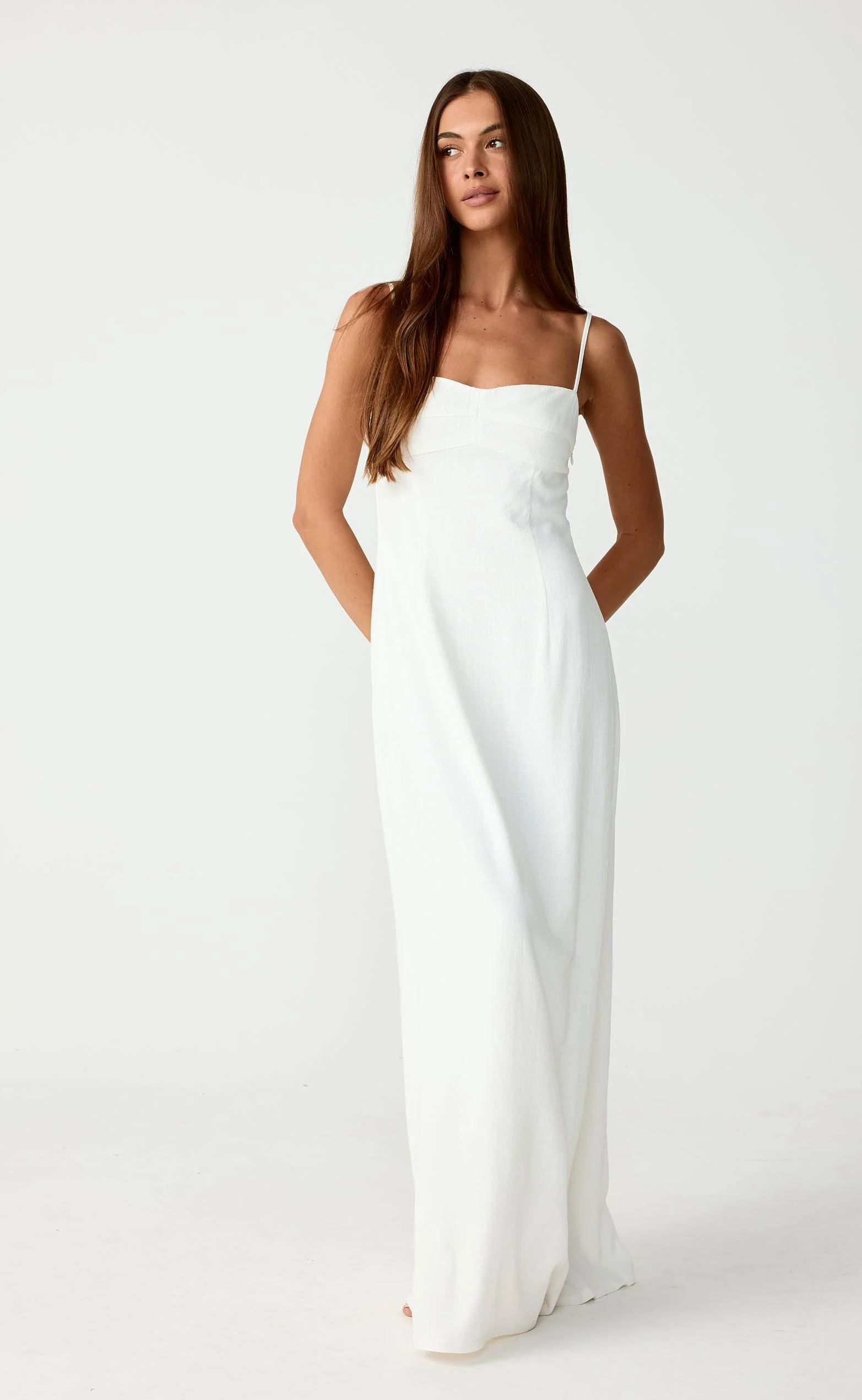 Selene Maxi Dress (White) - Image 3