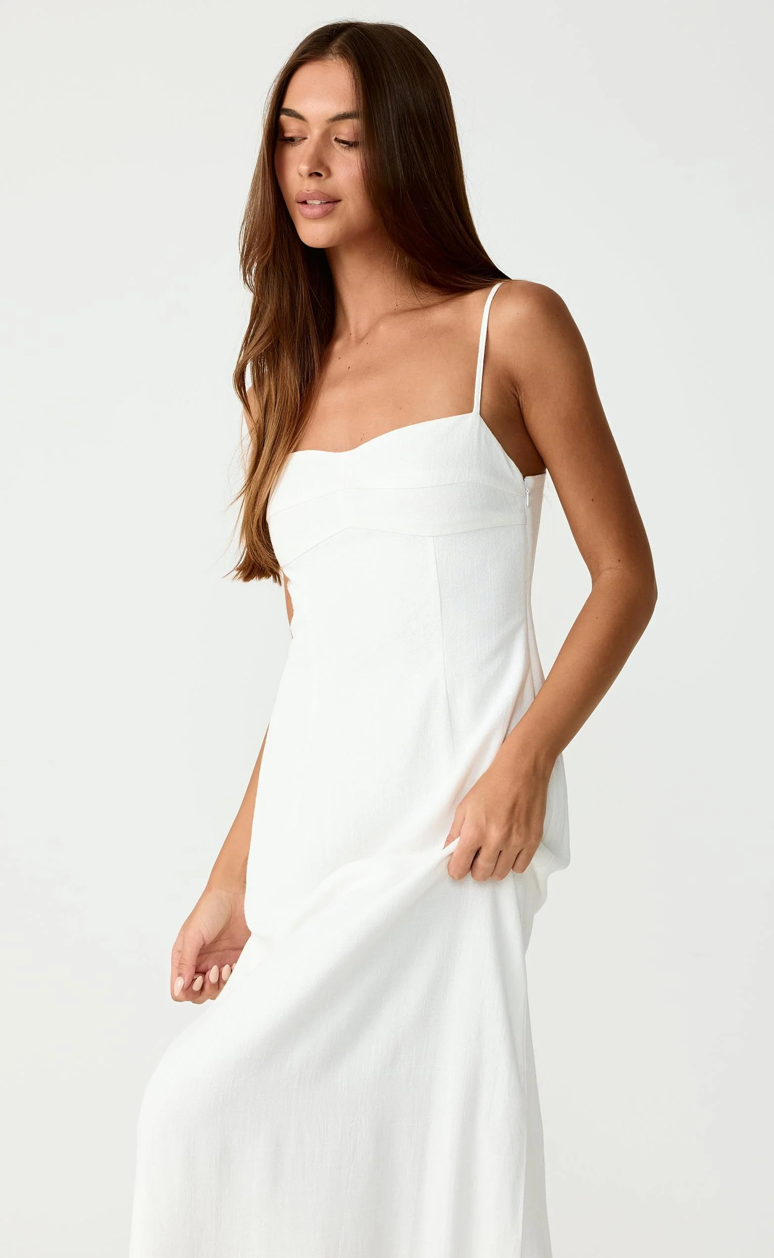 Selene Maxi Dress (White) - Image 4