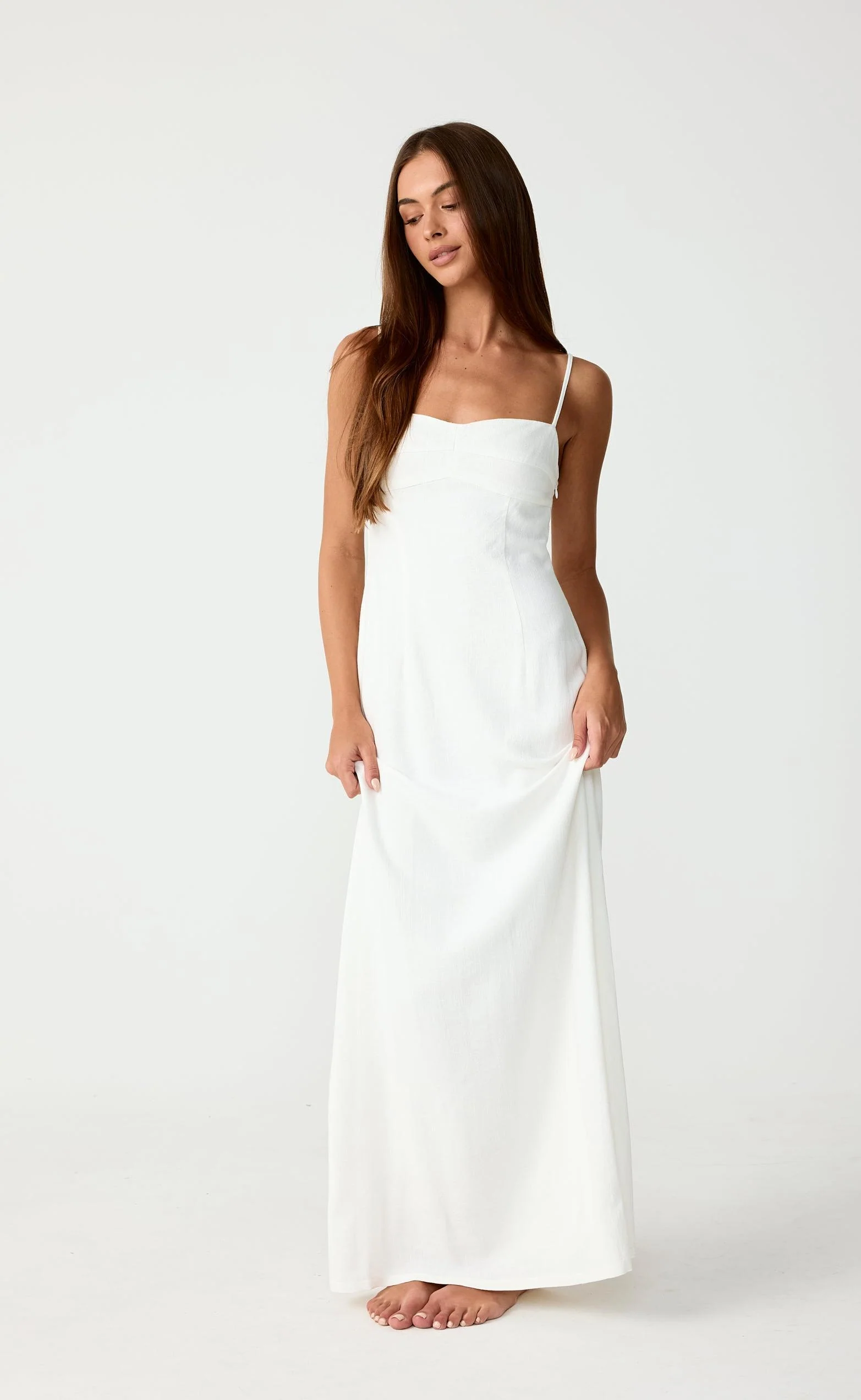 Selene Maxi Dress (White) - Image 7