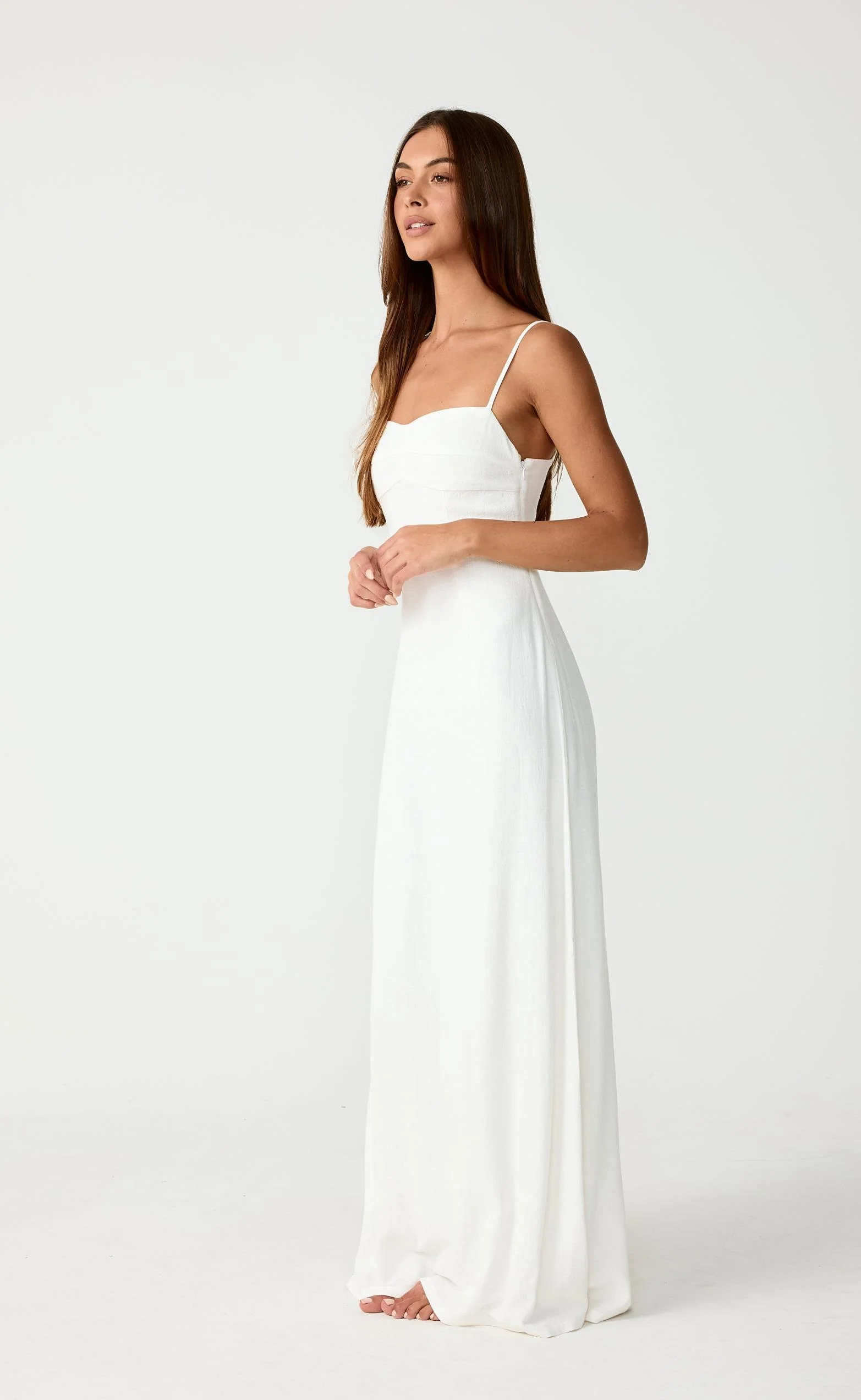 Selene Maxi Dress (White) - Image 8