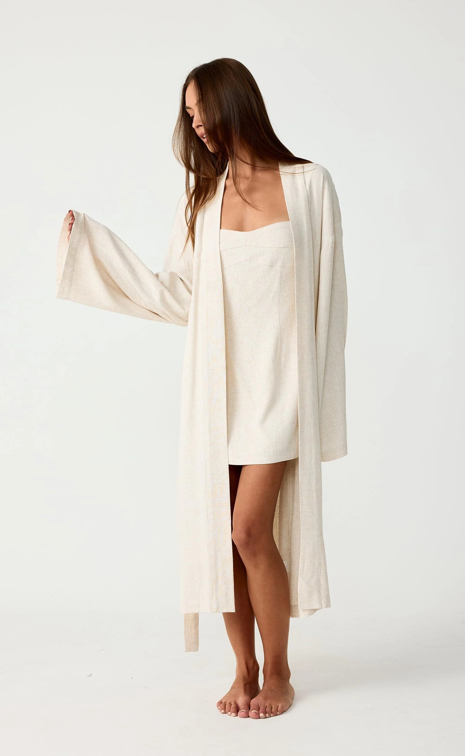 Selene Mini Dress (Natural) - Image 6
