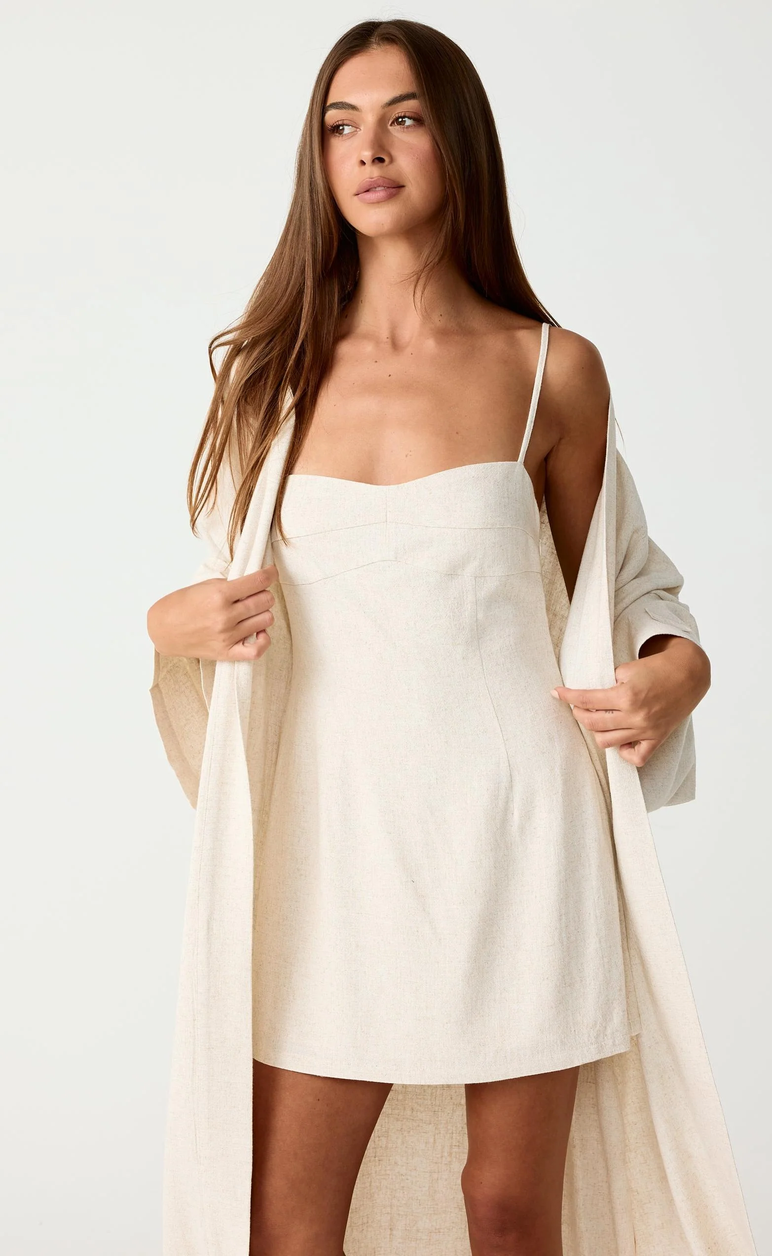 Selene Mini Dress (Natural) - Image 7