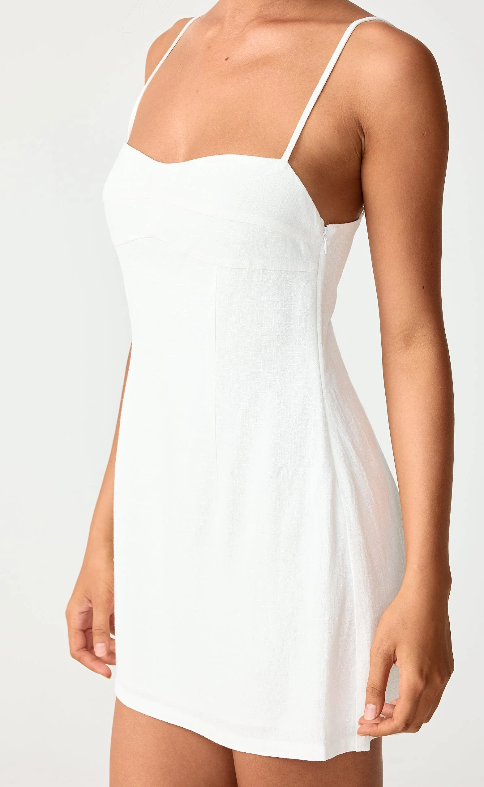 Selene Mini Dress (White) - Image 5