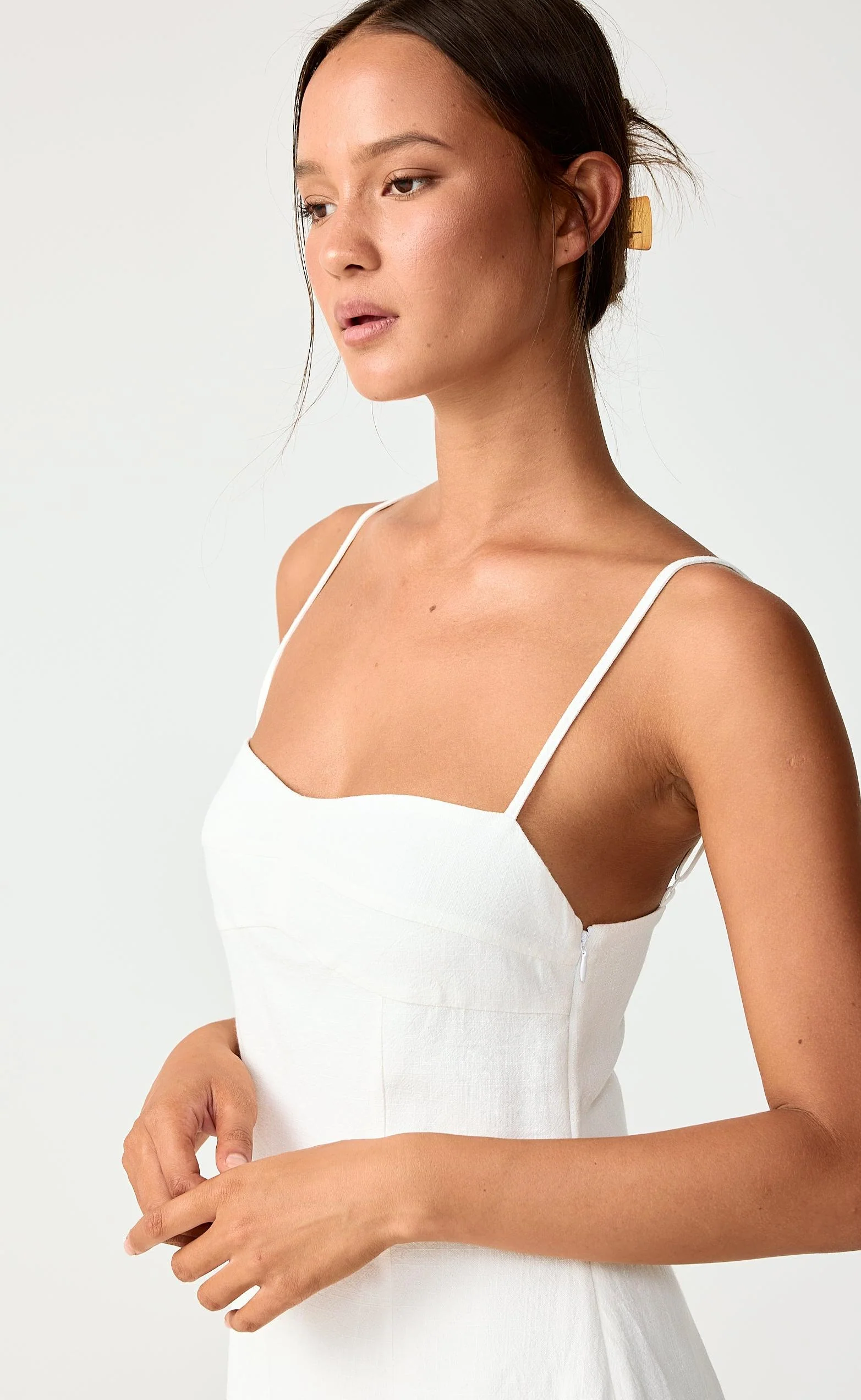Selene Mini Dress (White) - Image 8
