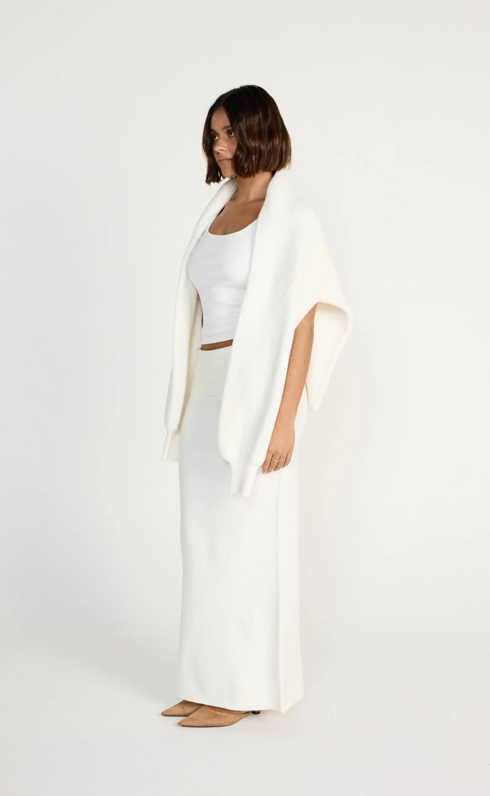Seline Maxi Skirt (Off White) - Image 3