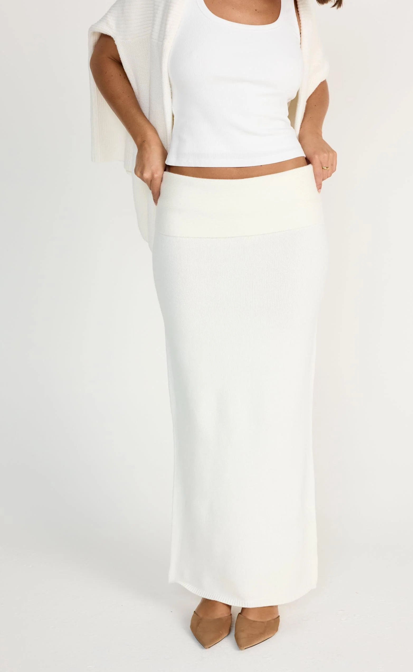 Seline Maxi Skirt (Off White) - Image 5