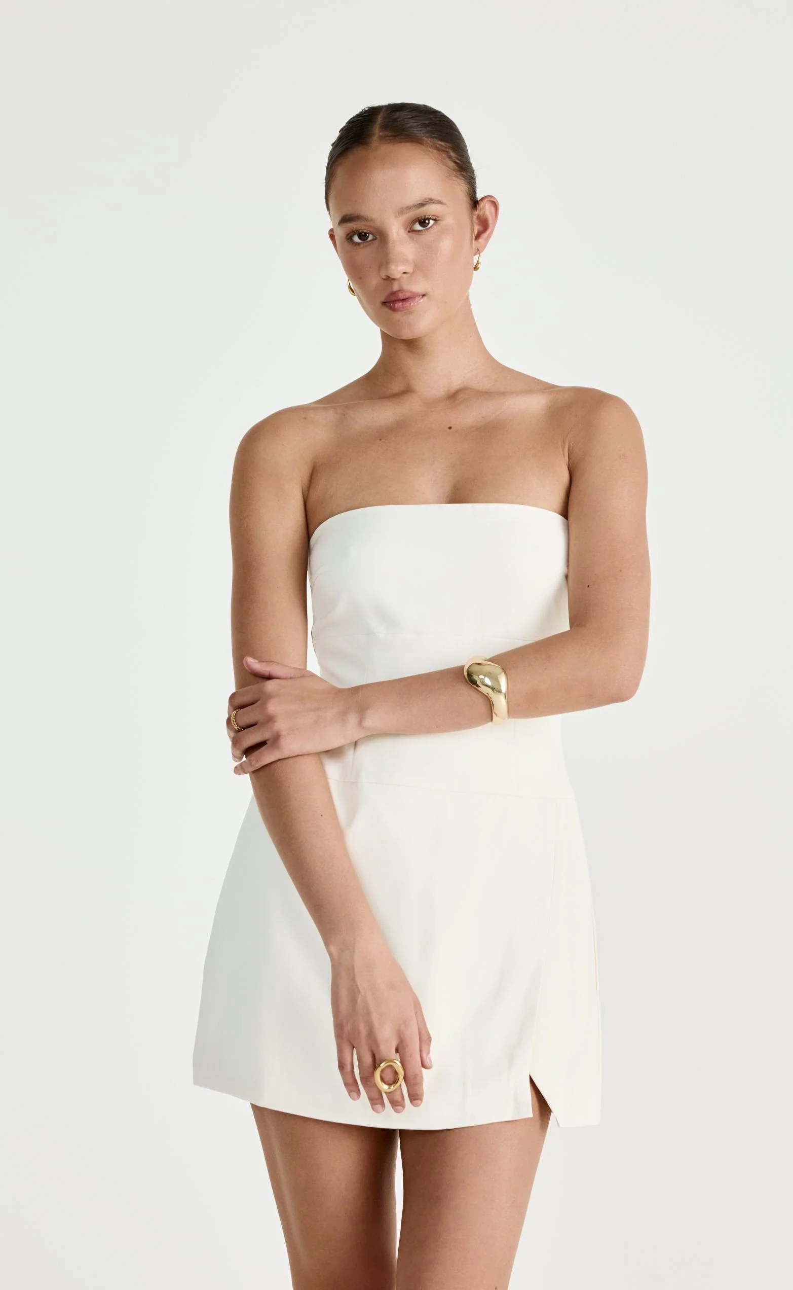 Shea Mini Dress (Oat) - Image 5