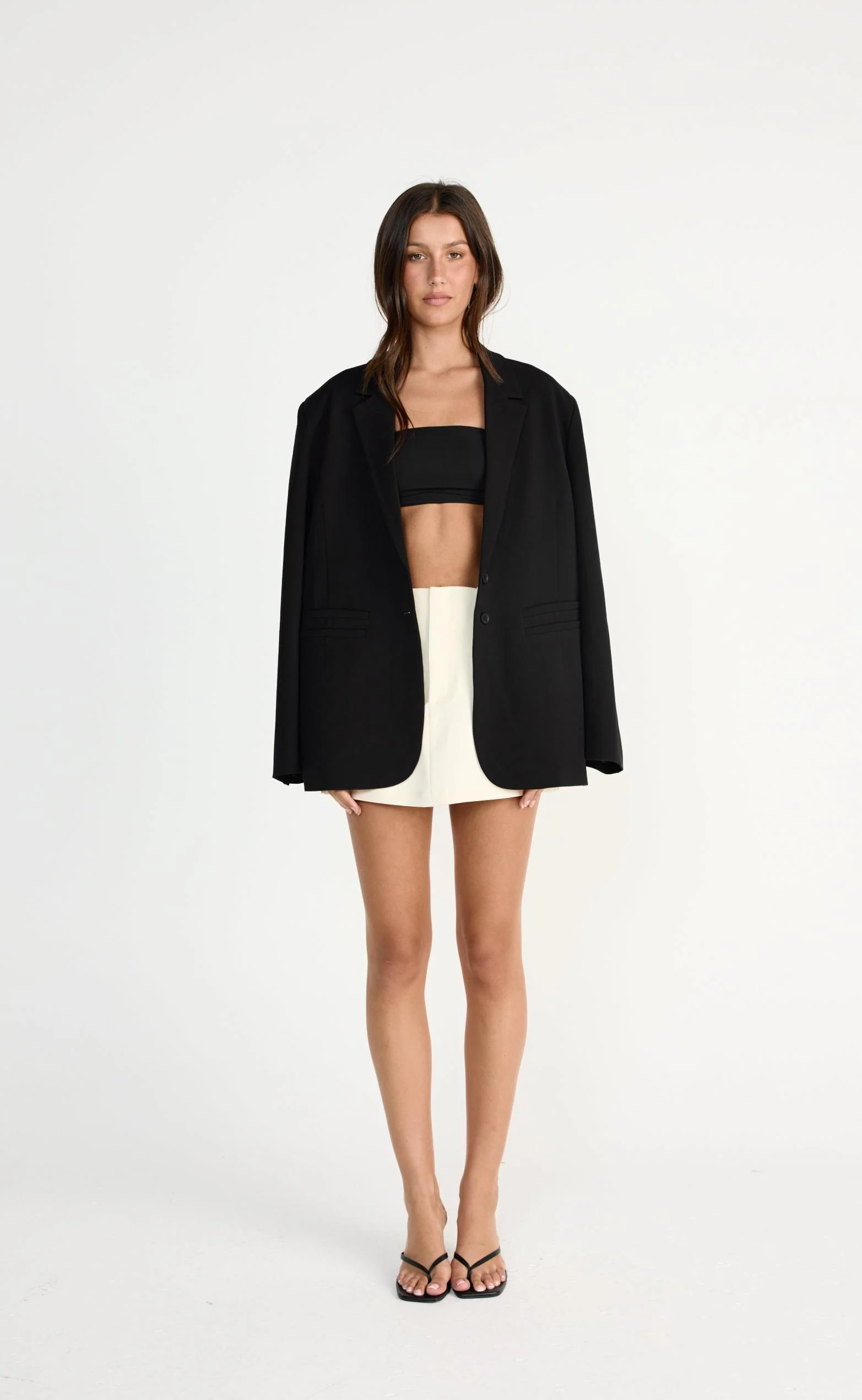 Sherin Mini Skirt (Cream) - Image 2