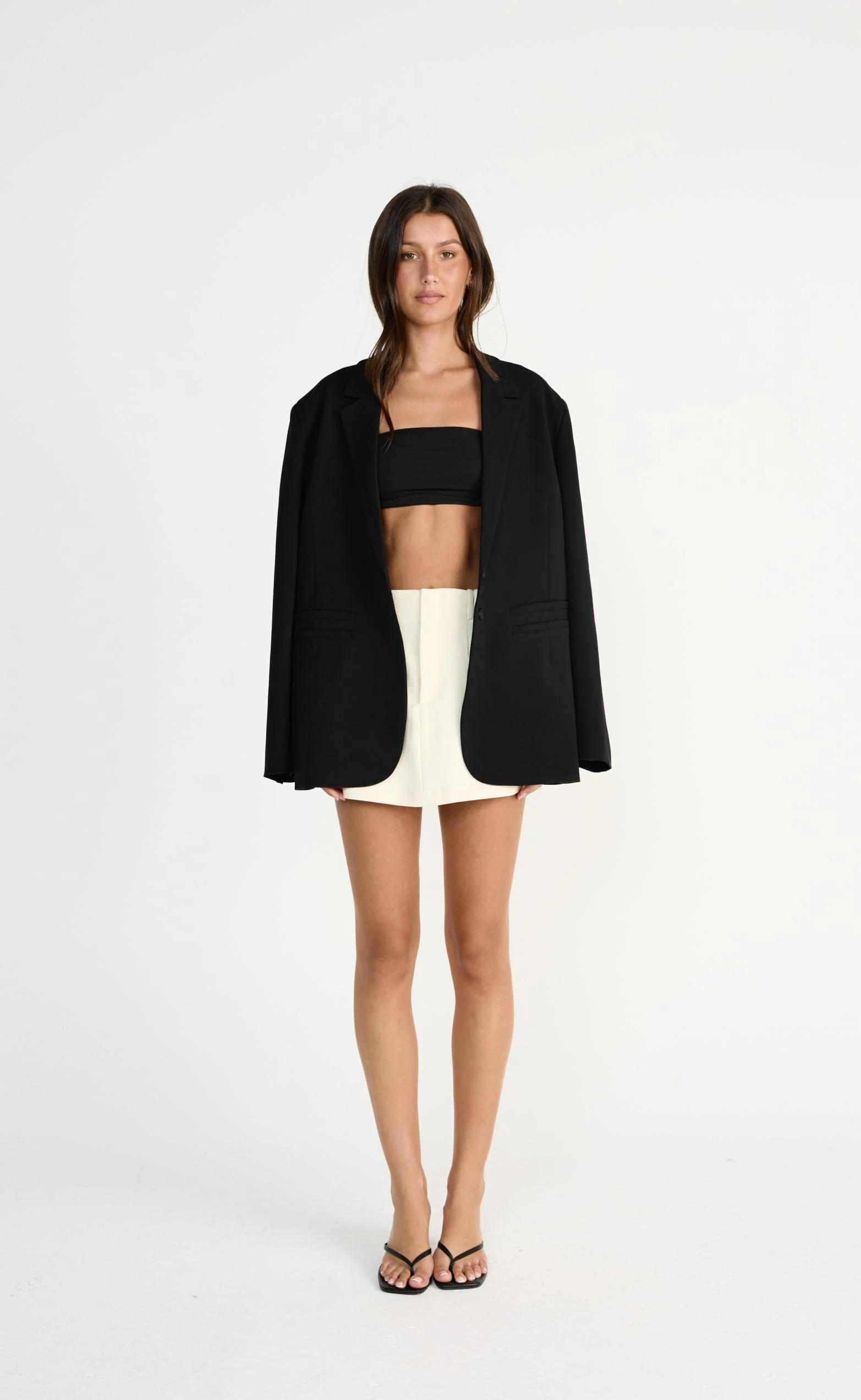 Sherin Mini Skirt (Cream) - Image 3