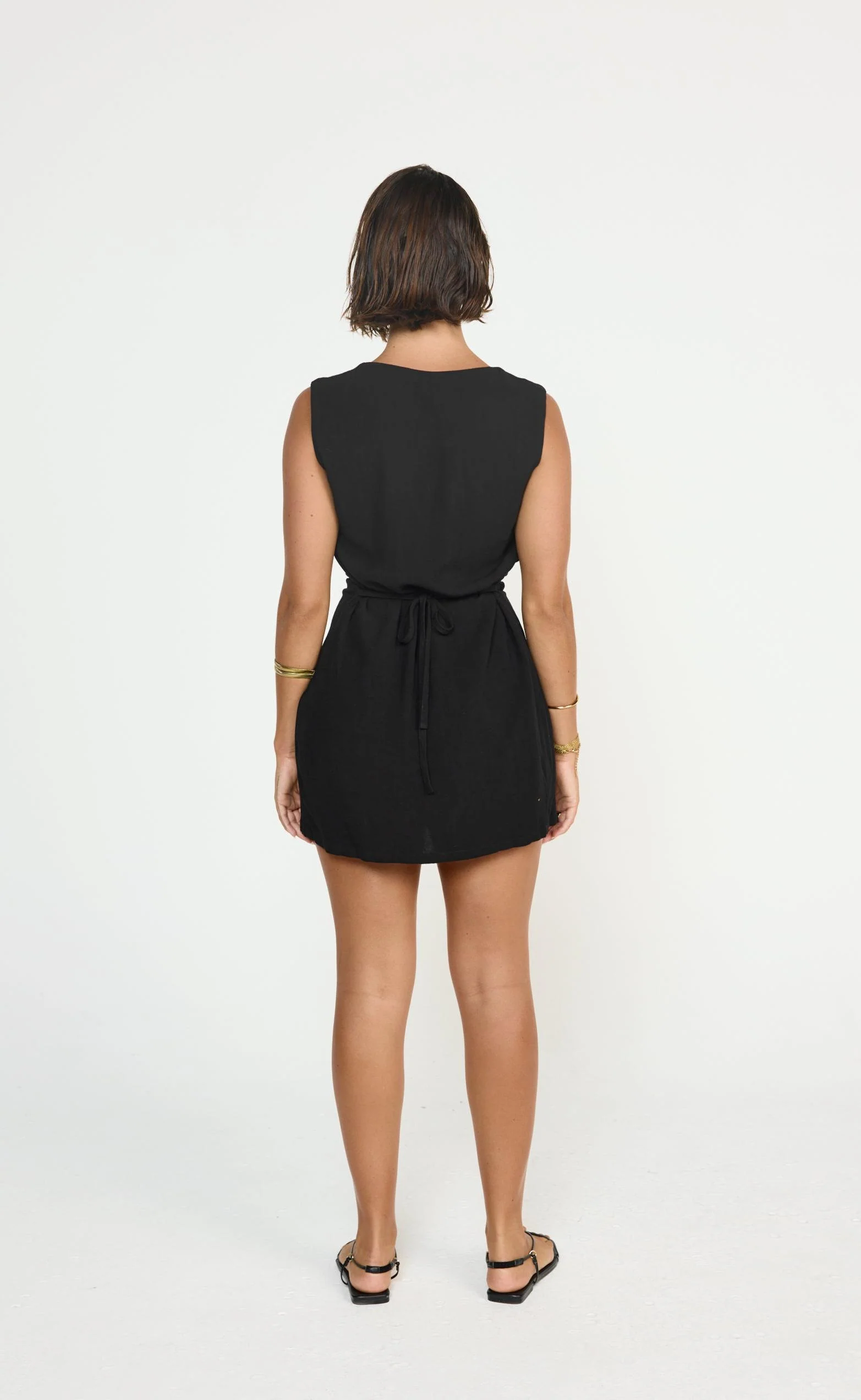 Shoreline Mini Dress (Black) - Image 10