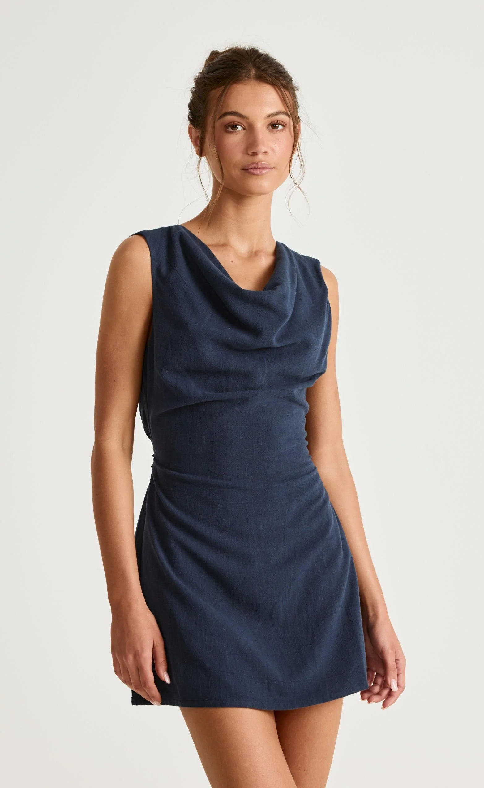 Shoreline Mini Dress (Navy) - Image 3