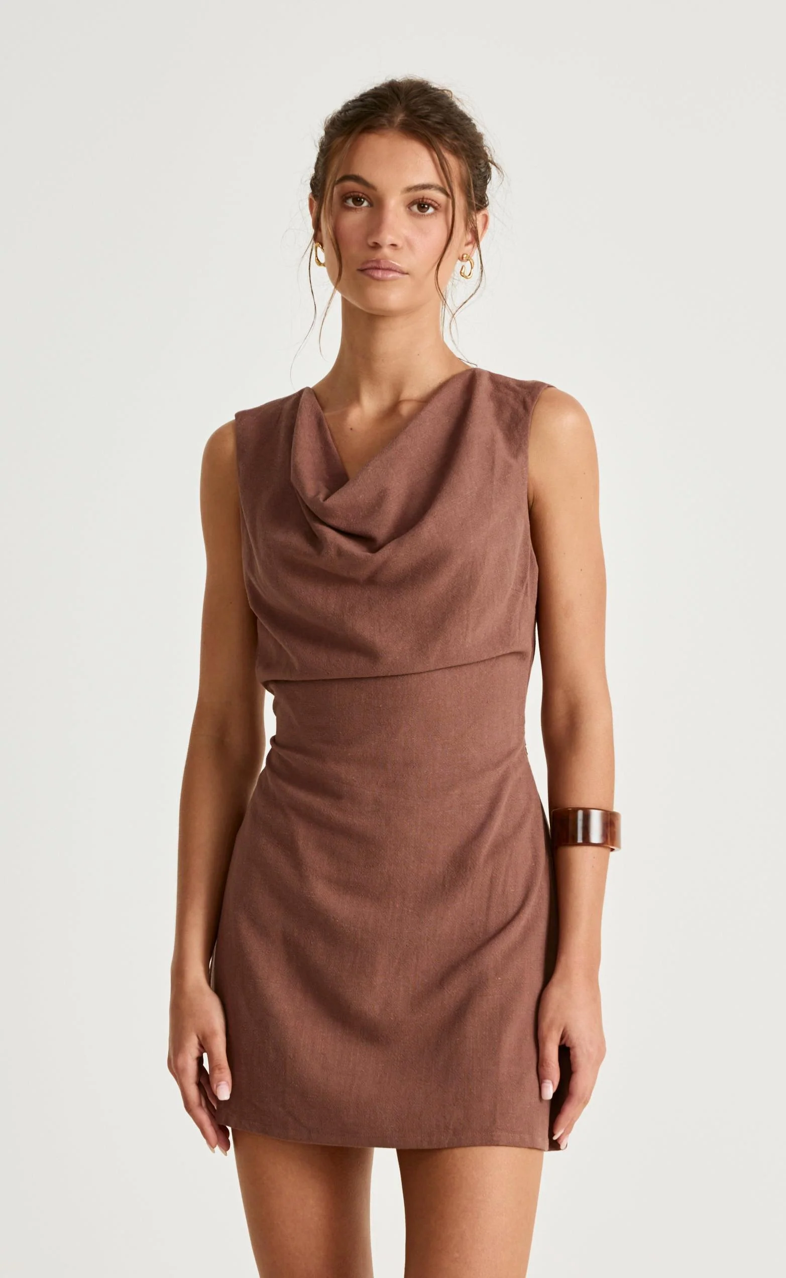 Shoreline Mini Dress (Oak) - Image 3