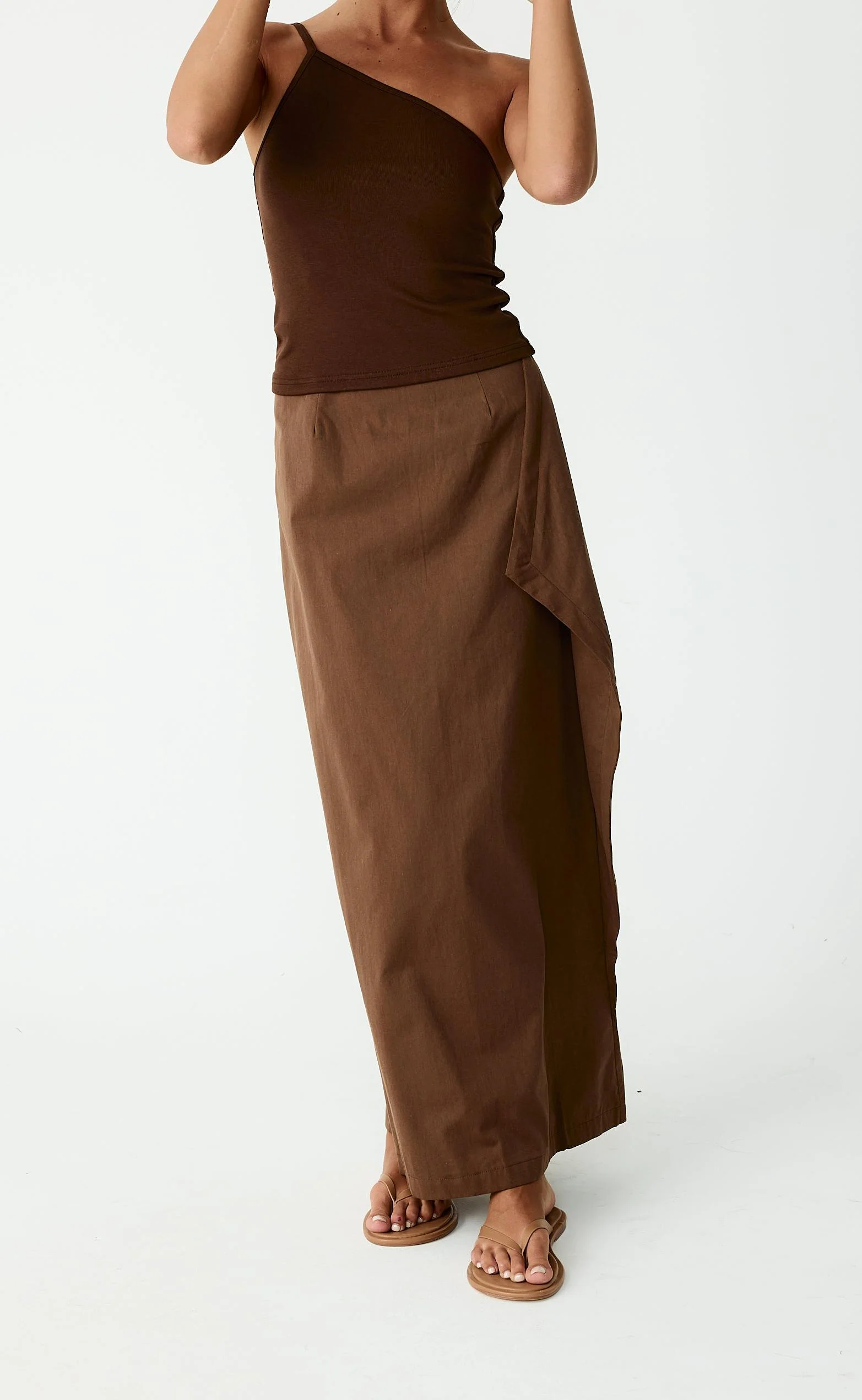 Sizzling Maxi Skirt (Coffee) - Image 2