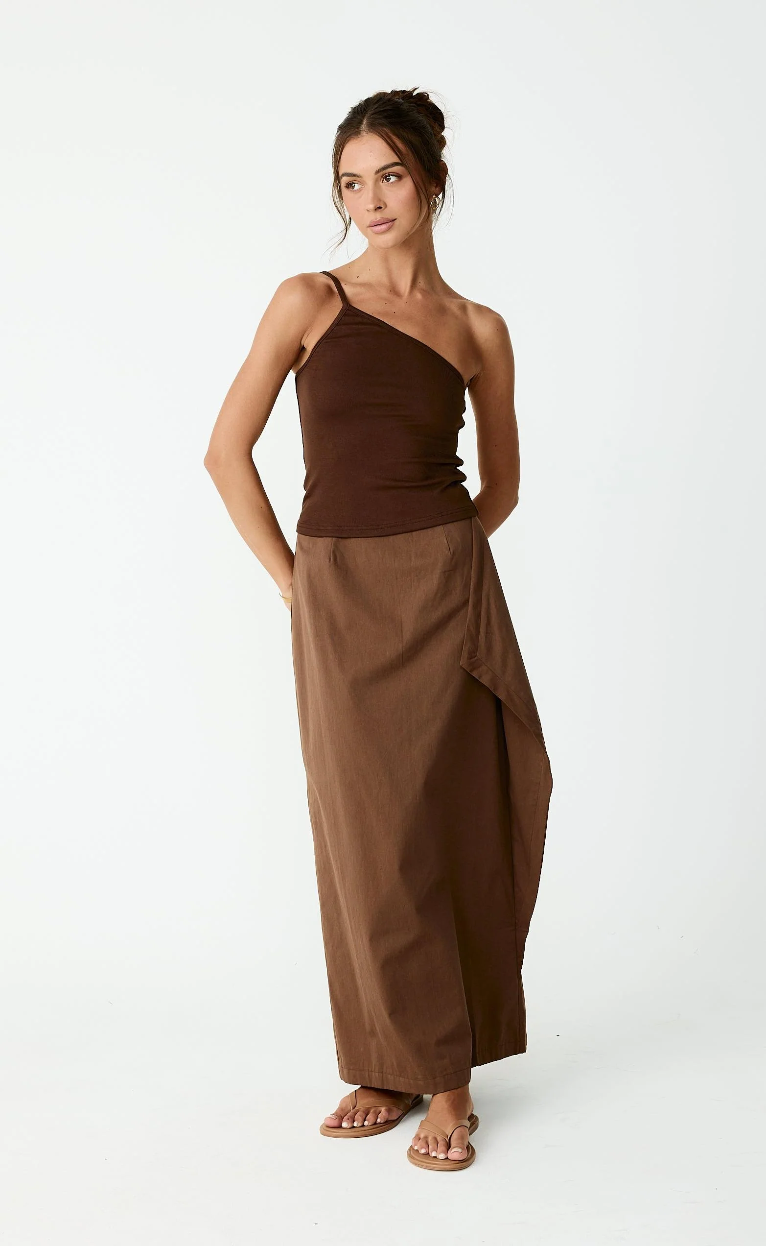 Sizzling Maxi Skirt (Coffee) - Image 6