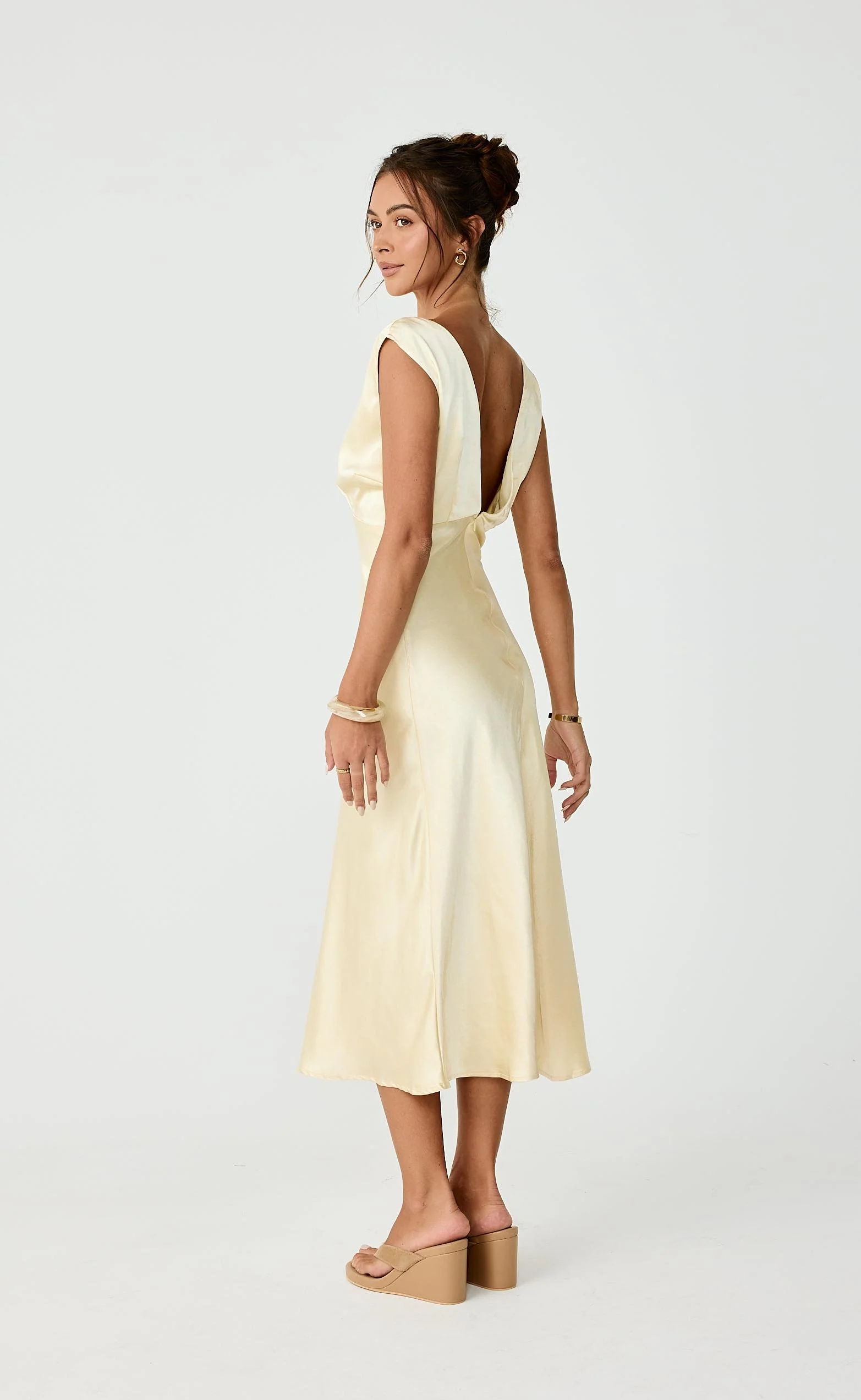 Social Midi Dress (Lemon) - Image 3