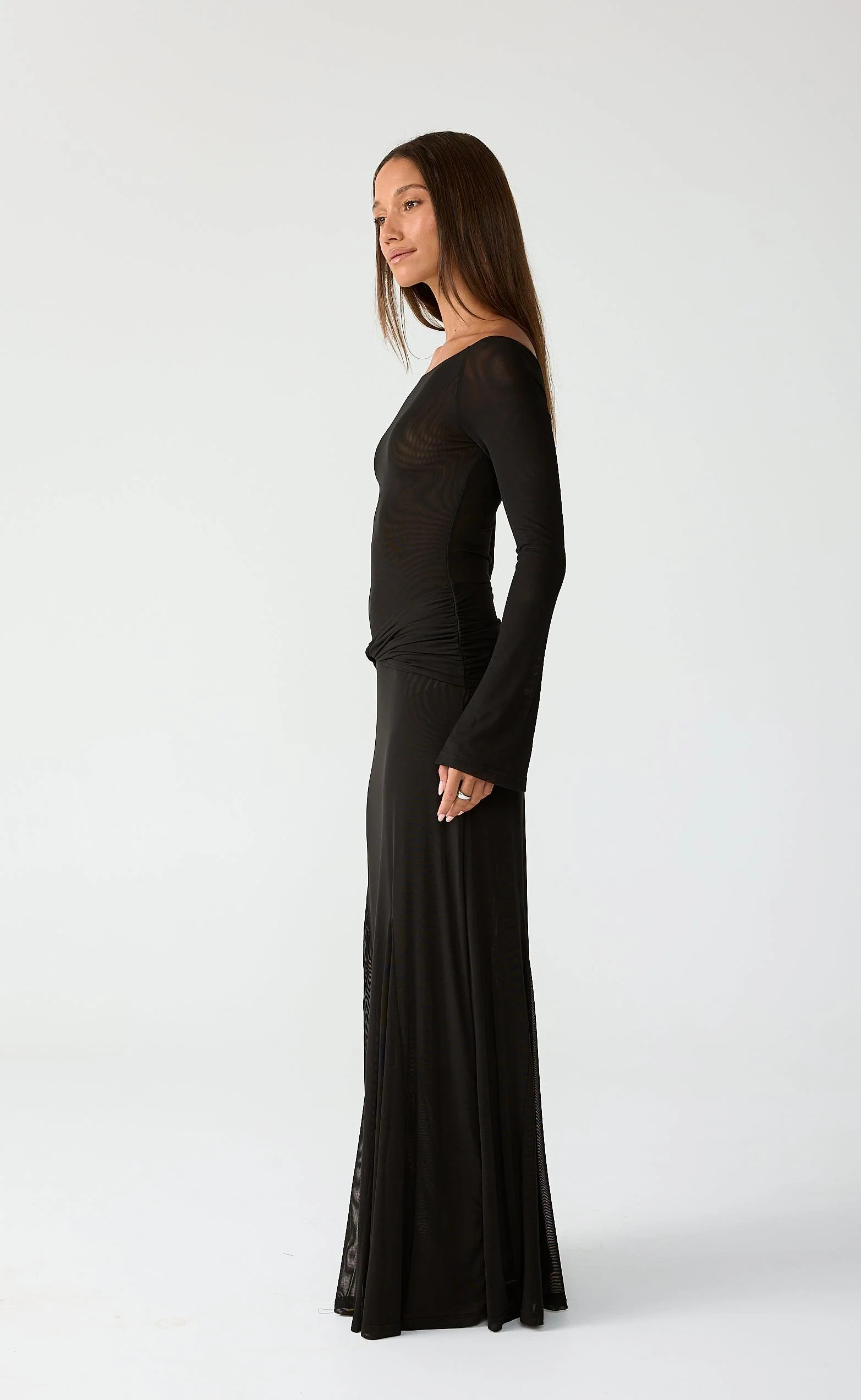 Soleil Maxi Dress (Black) - Image 2
