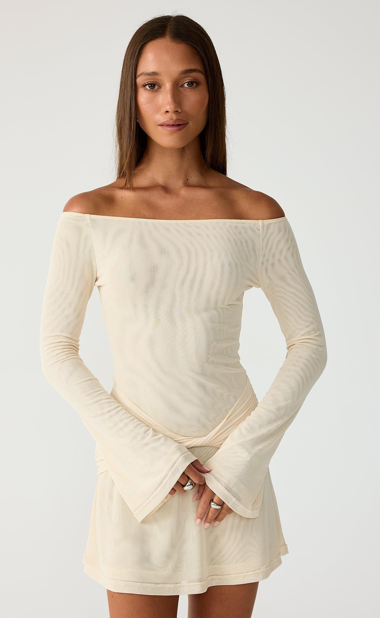 Soleil Mini Dress (Buttermilk) - Image 6