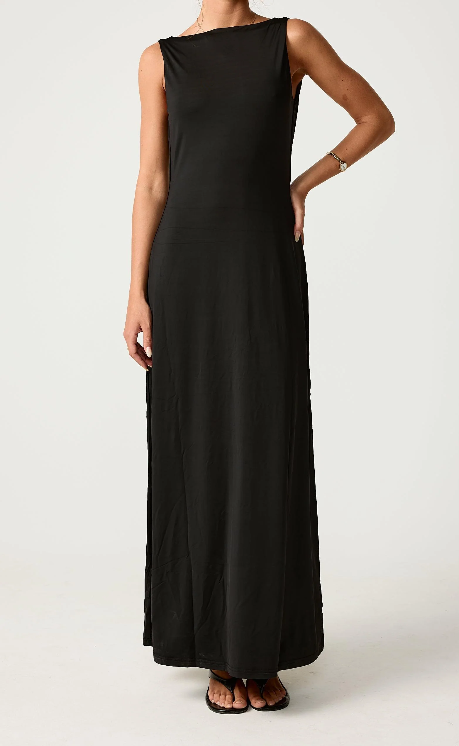 Soulmate Maxi Dress (Black) - Image 5