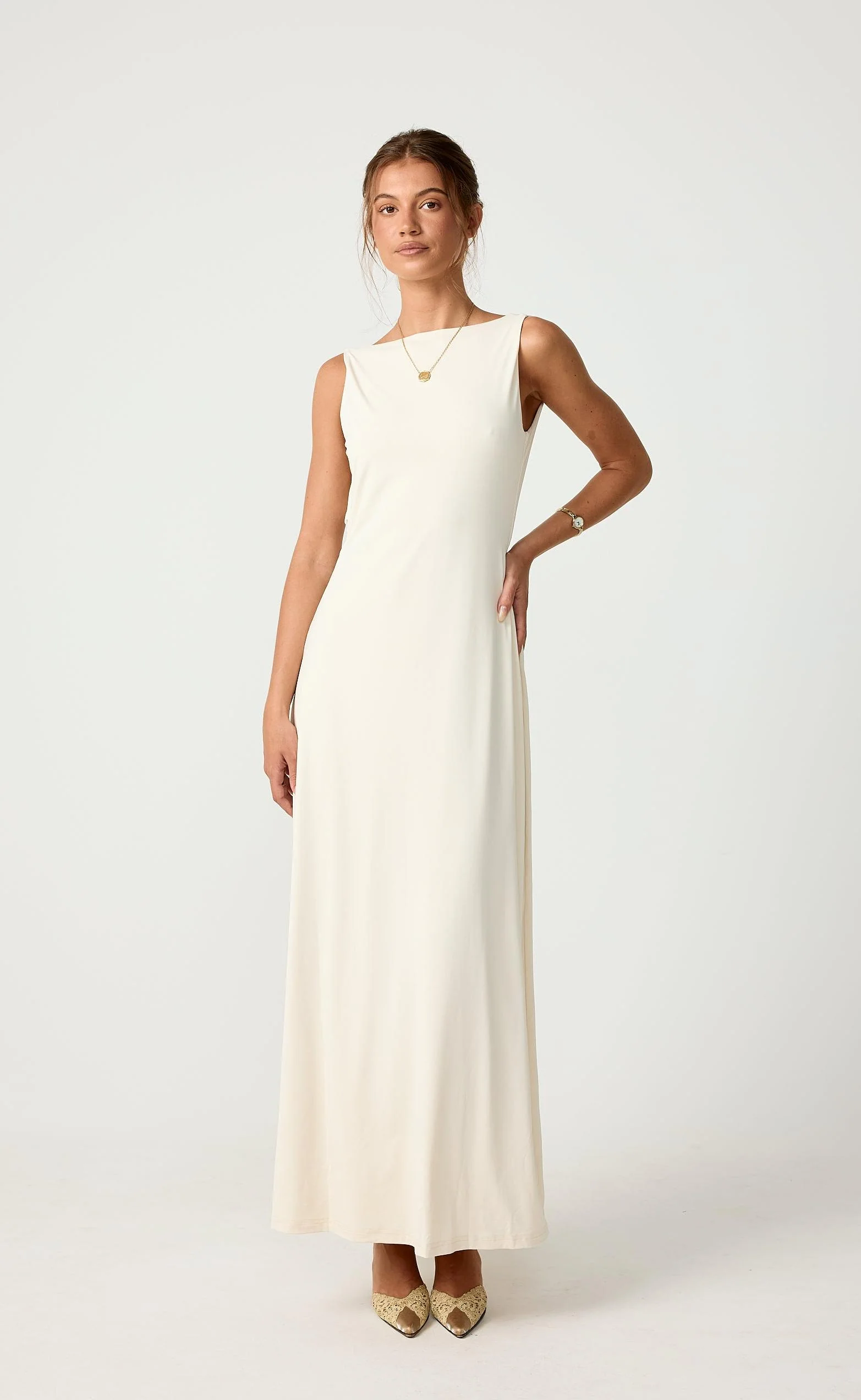 Soulmate Maxi Dress (Oat) - Image 6