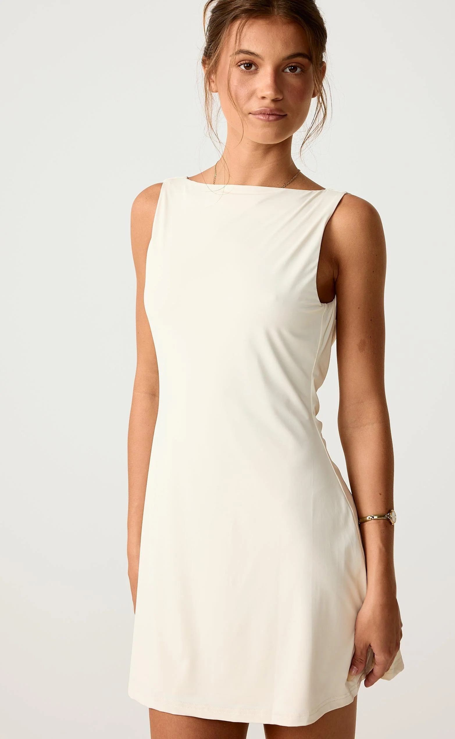 Soulmate Mini Dress (Oat) - Image 5
