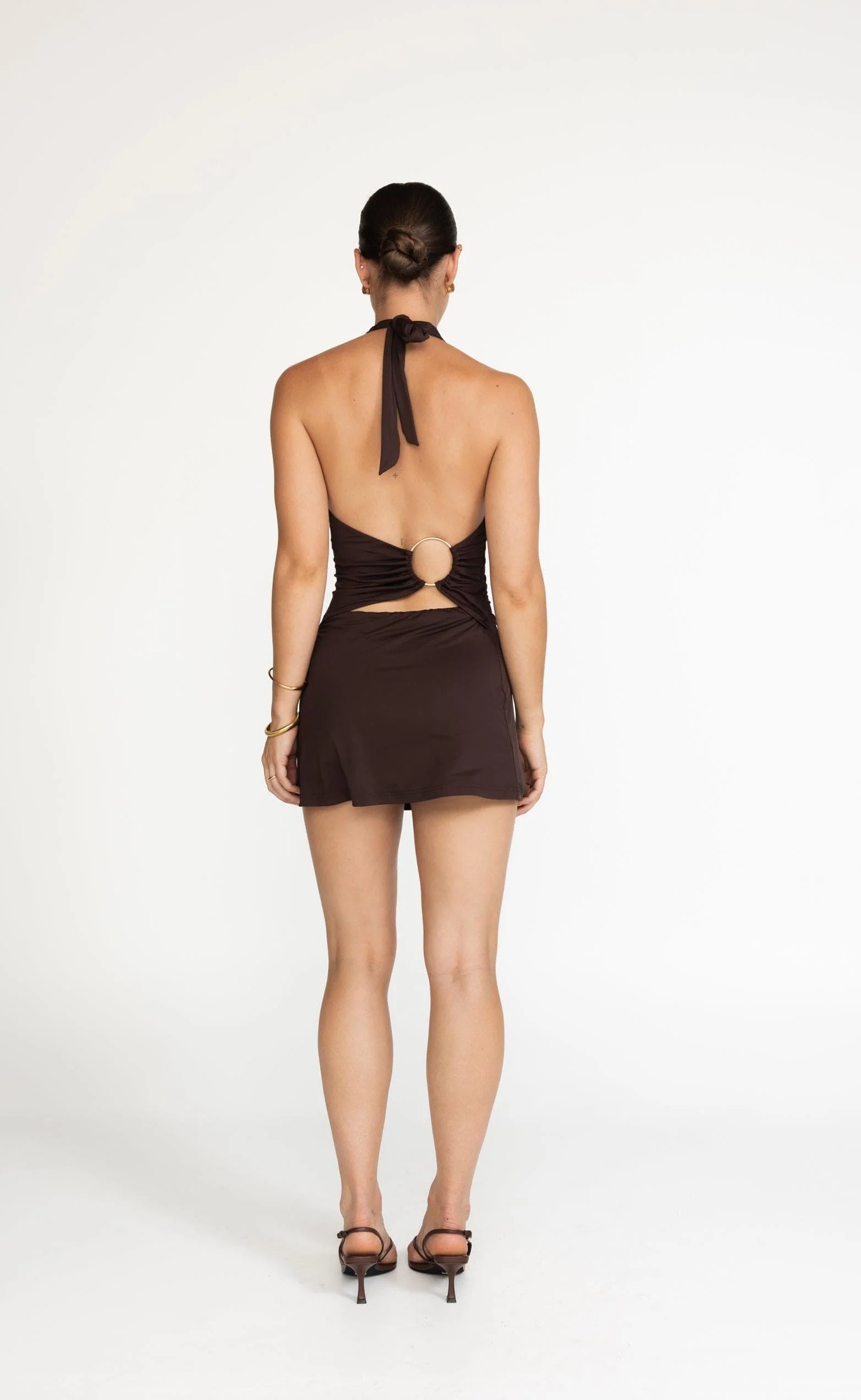 Speakeasy Mini Dress (Cocoa) - Image 7