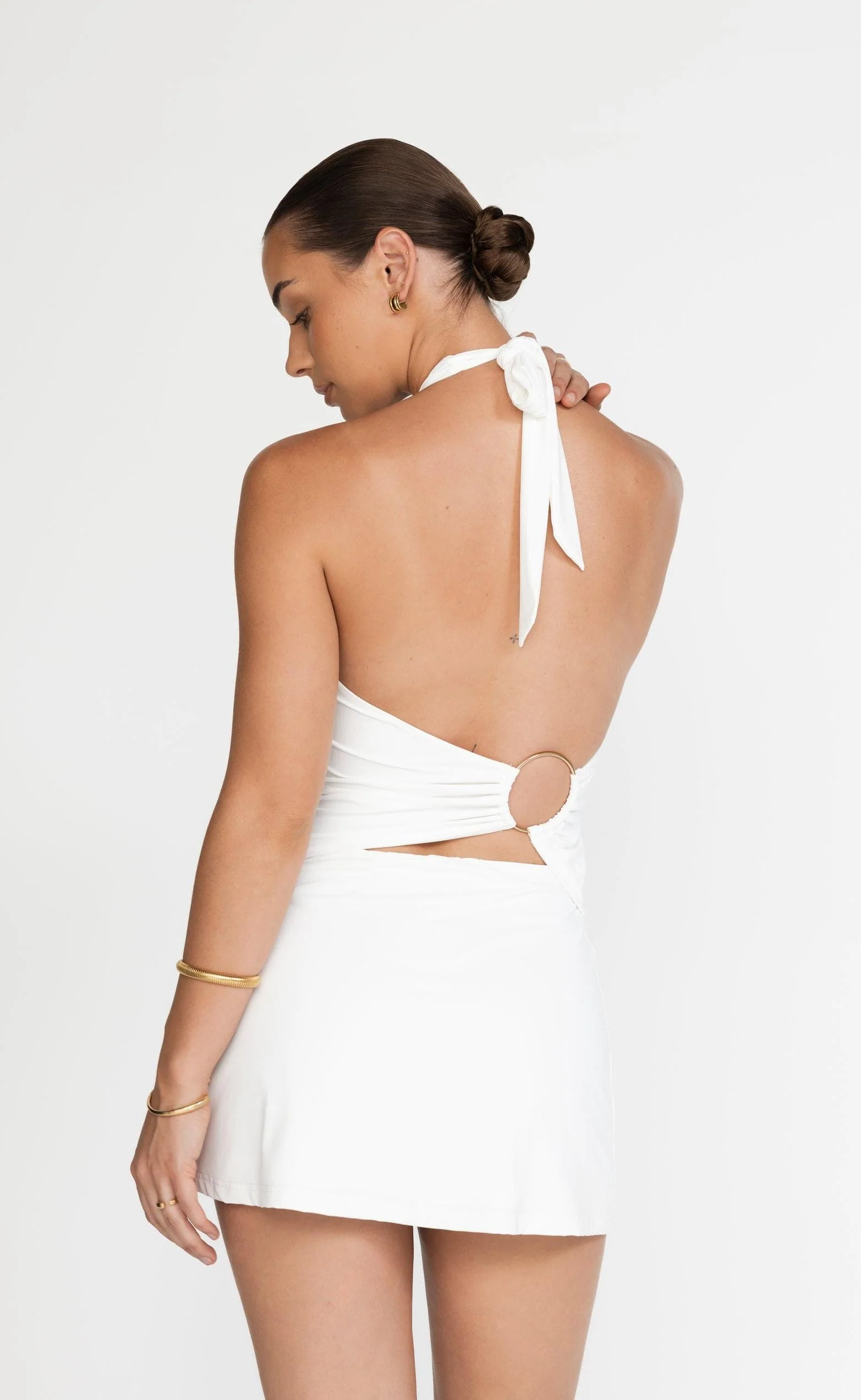 Speakeasy Mini Dress (White) - Image 5
