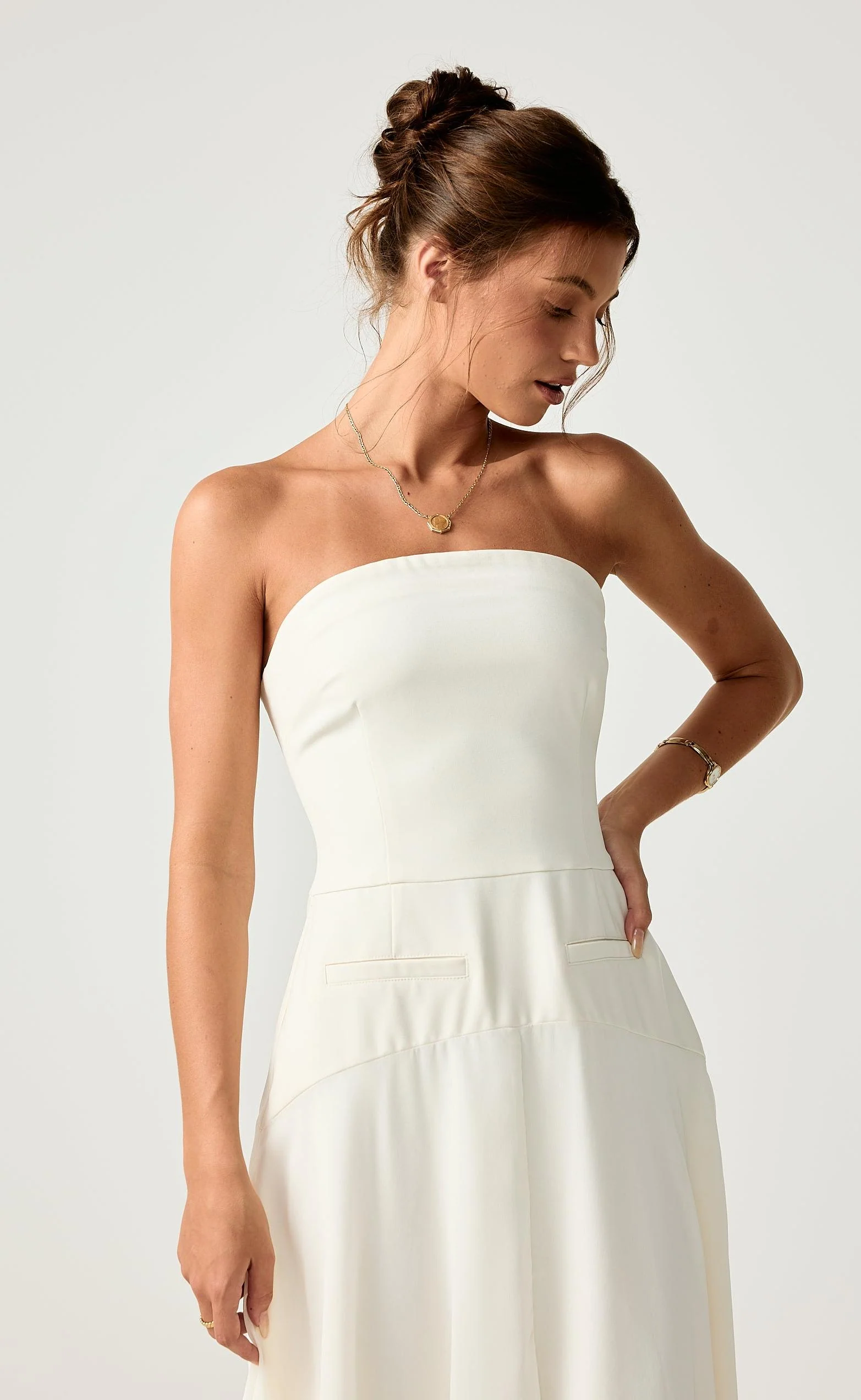 Stella Midi Dress (Cream) - Image 3