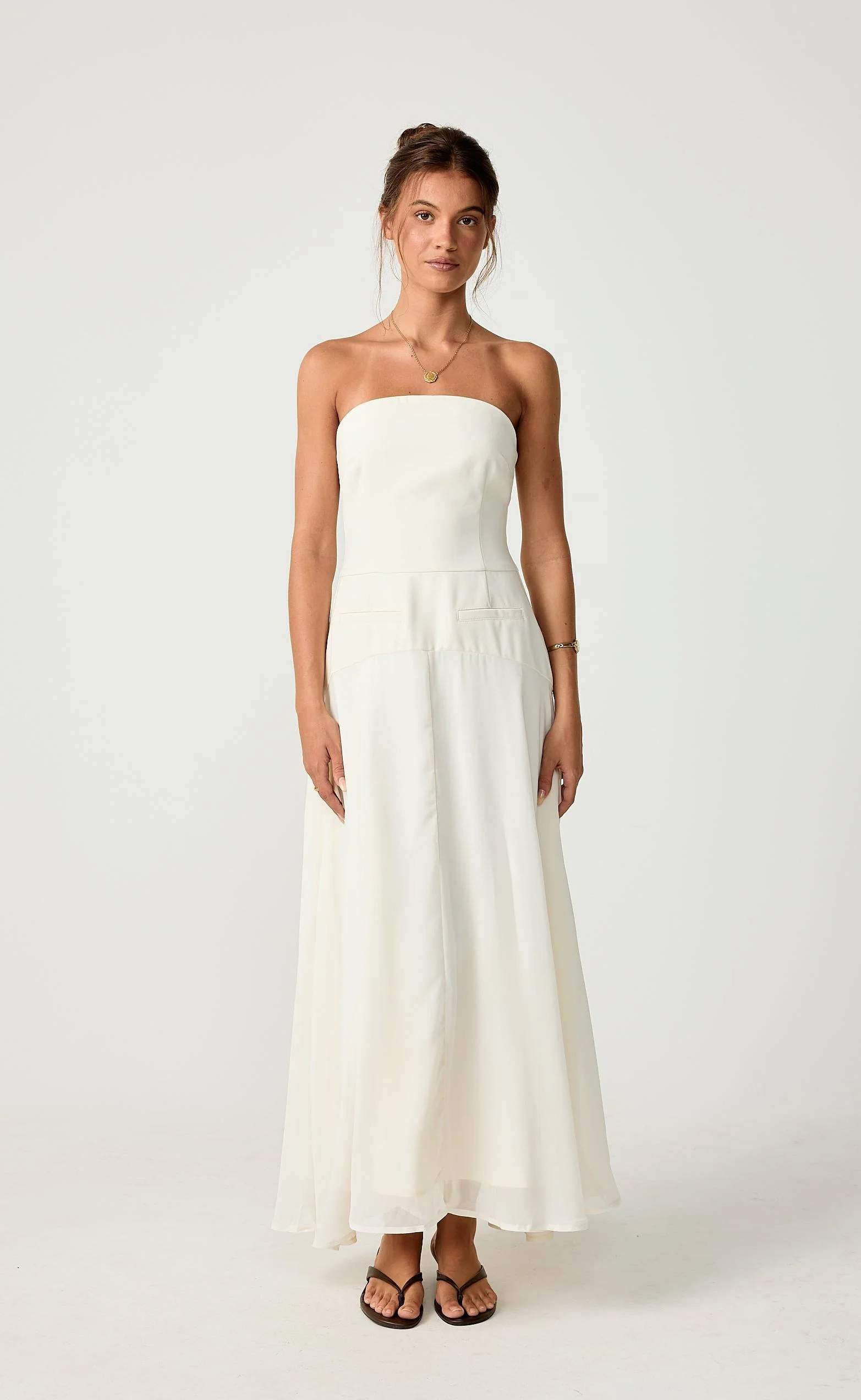 Stella Midi Dress (Cream) - Image 5