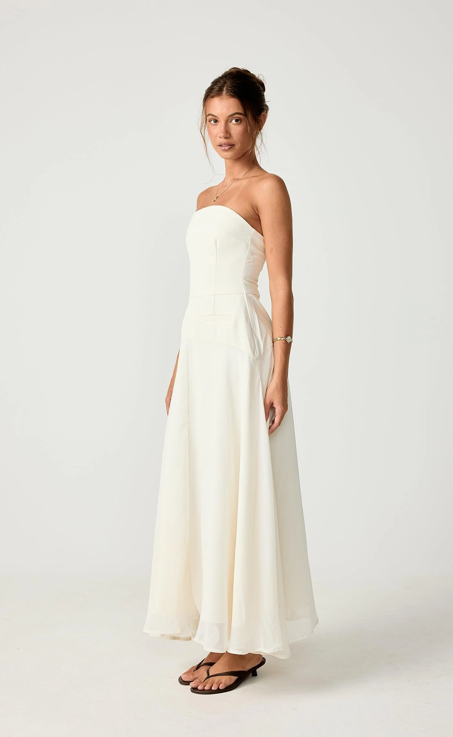 Stella Midi Dress (Cream) - Image 7